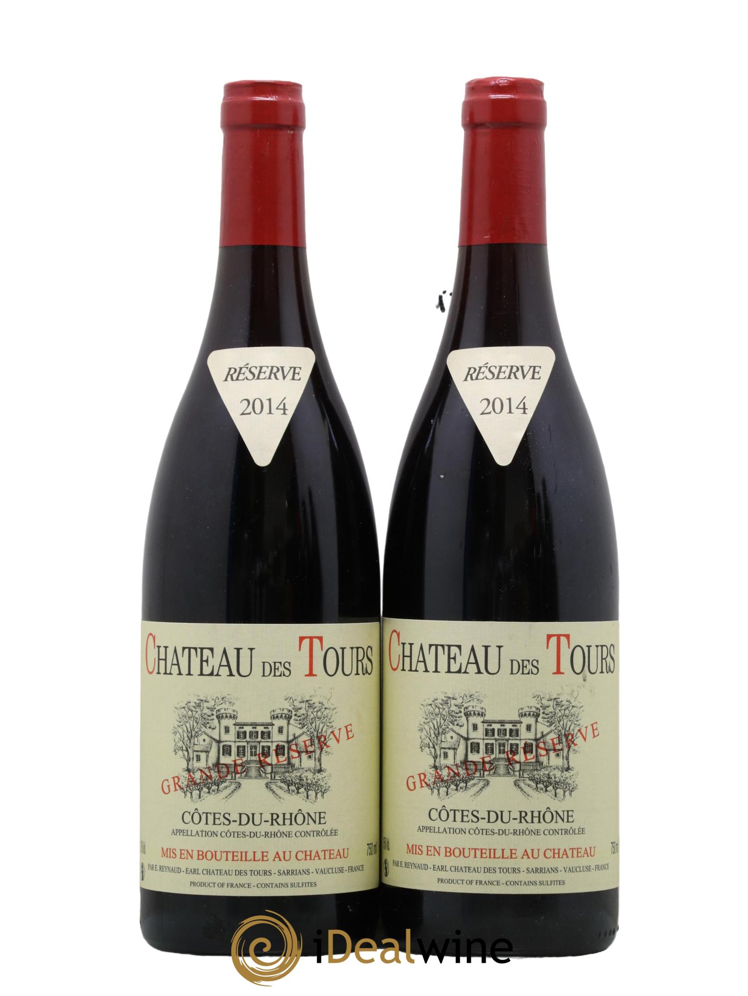 Côtes-du-Rhône Château des Tours Grande Réserve Emmanuel Reynaud 2014 - Lot de 2 bouteilles - 0