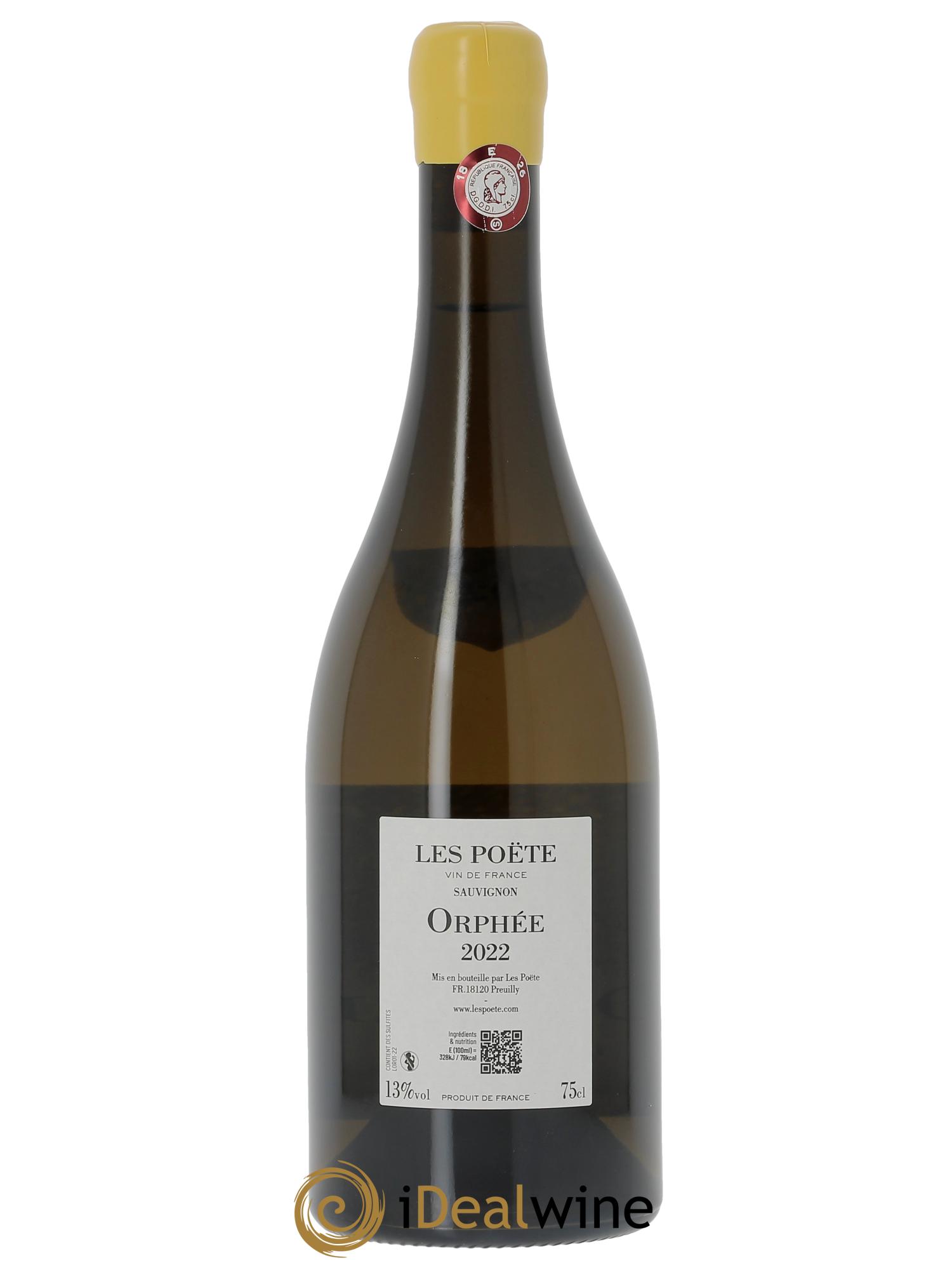 Vin de France (anciennement Reuilly) Orphée Les Poëte 2022 - Lot de 1 bouteille - 1