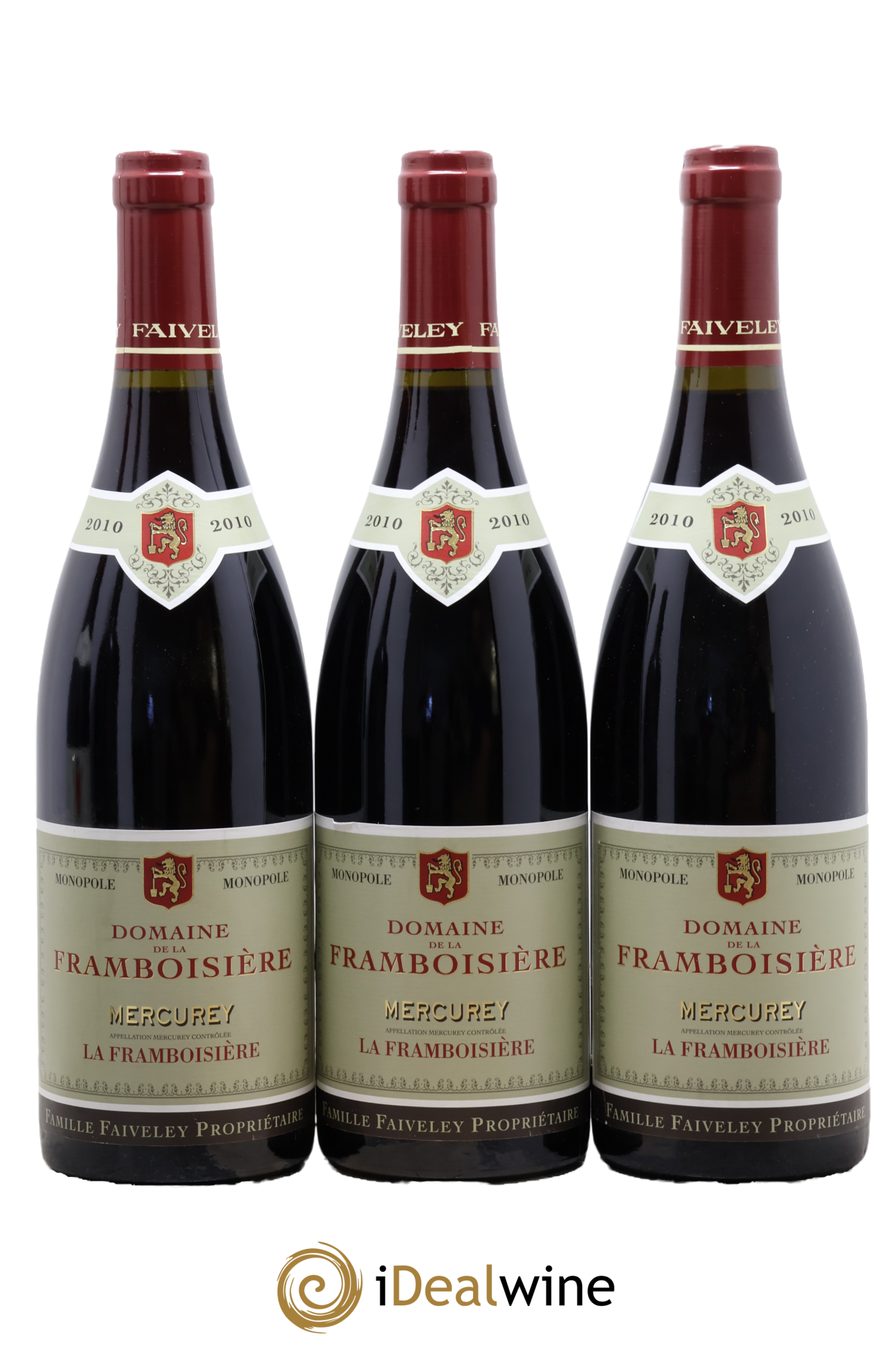 Mercurey Domaine de la Framboisière Faiveley 2010 - Lot de 3 bouteilles - 0