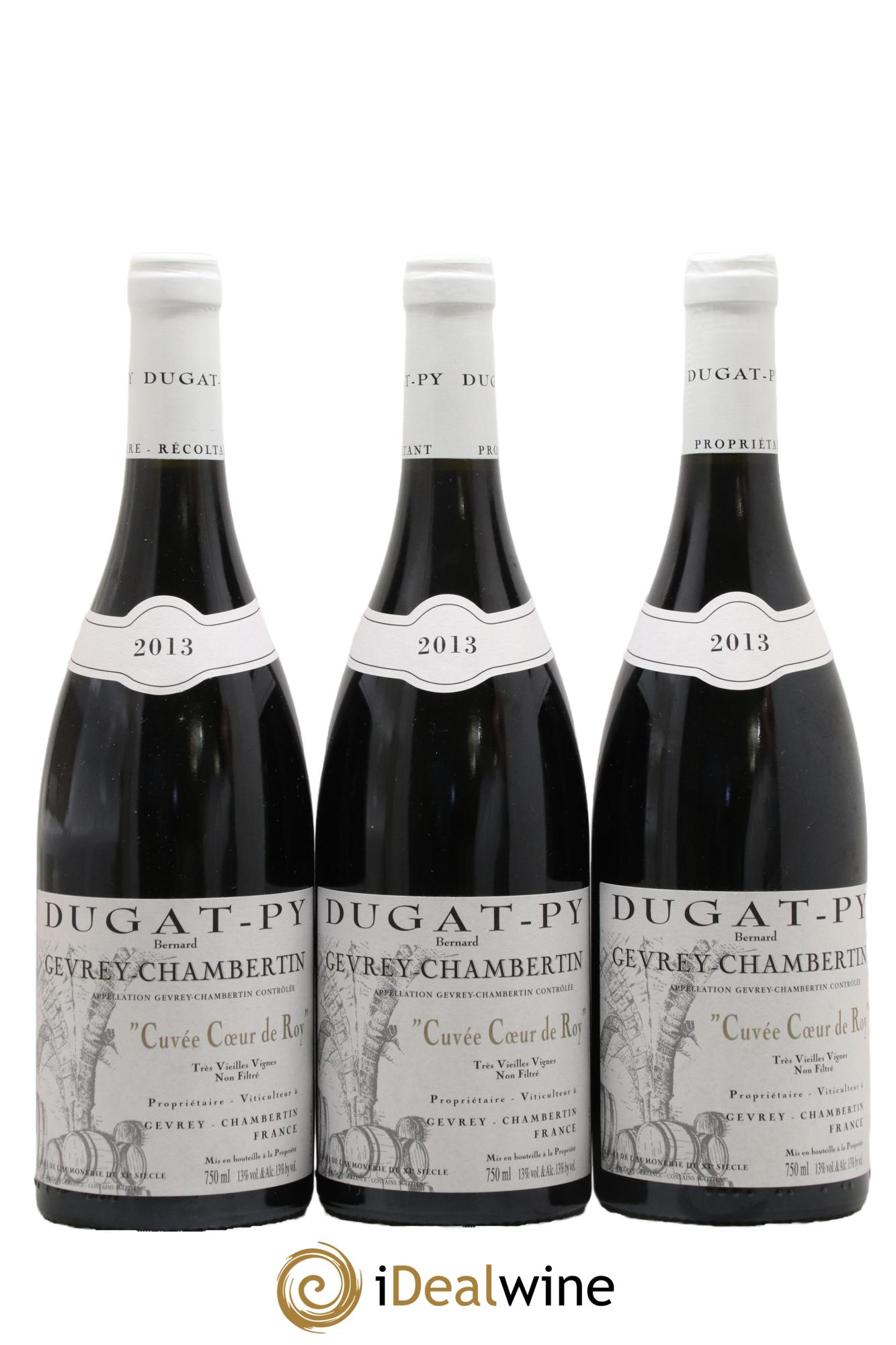 Gevrey-Chambertin Coeur de Roy Très Vieilles Vignes Dugat-Py 2013 - Lot de 3 bouteilles - 0
