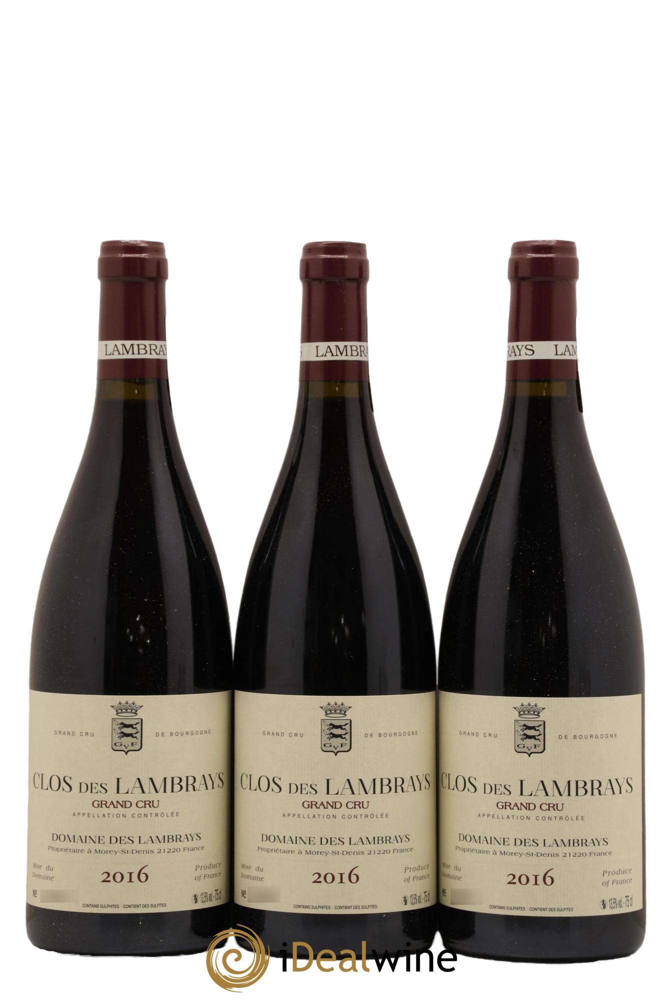 Clos des Lambrays Grand Cru Domaine des Lambrays 2016 - Lot de 3 bouteilles - 0