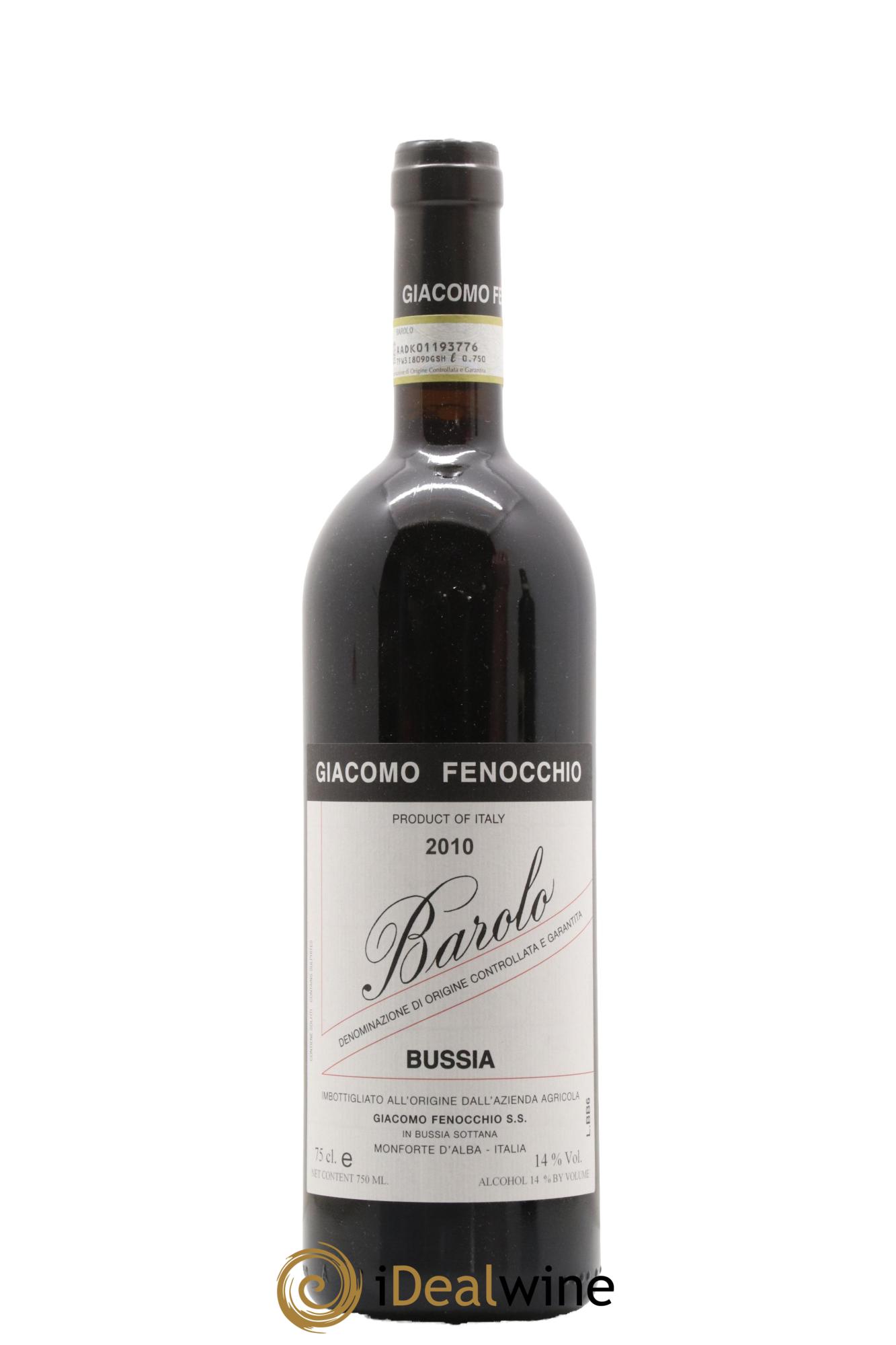 Barolo Bussia Giacomo Fenocchio 2010 - Lot de 1 bouteille - 0