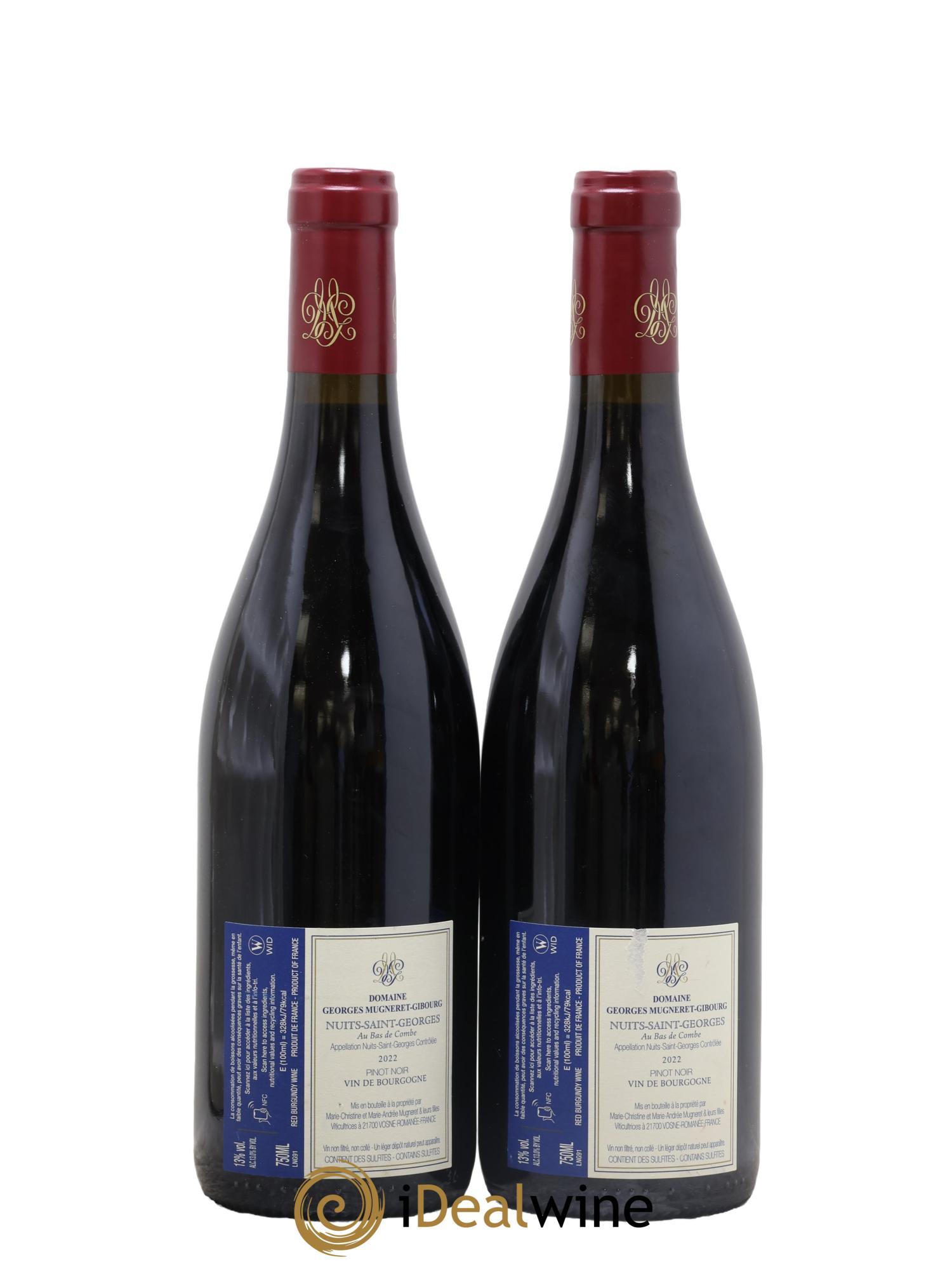 Nuits-Saint-Georges Au Bas de Combe Mugneret-Gibourg (Domaine) 2022 - Posten von 2 Flaschen - 1