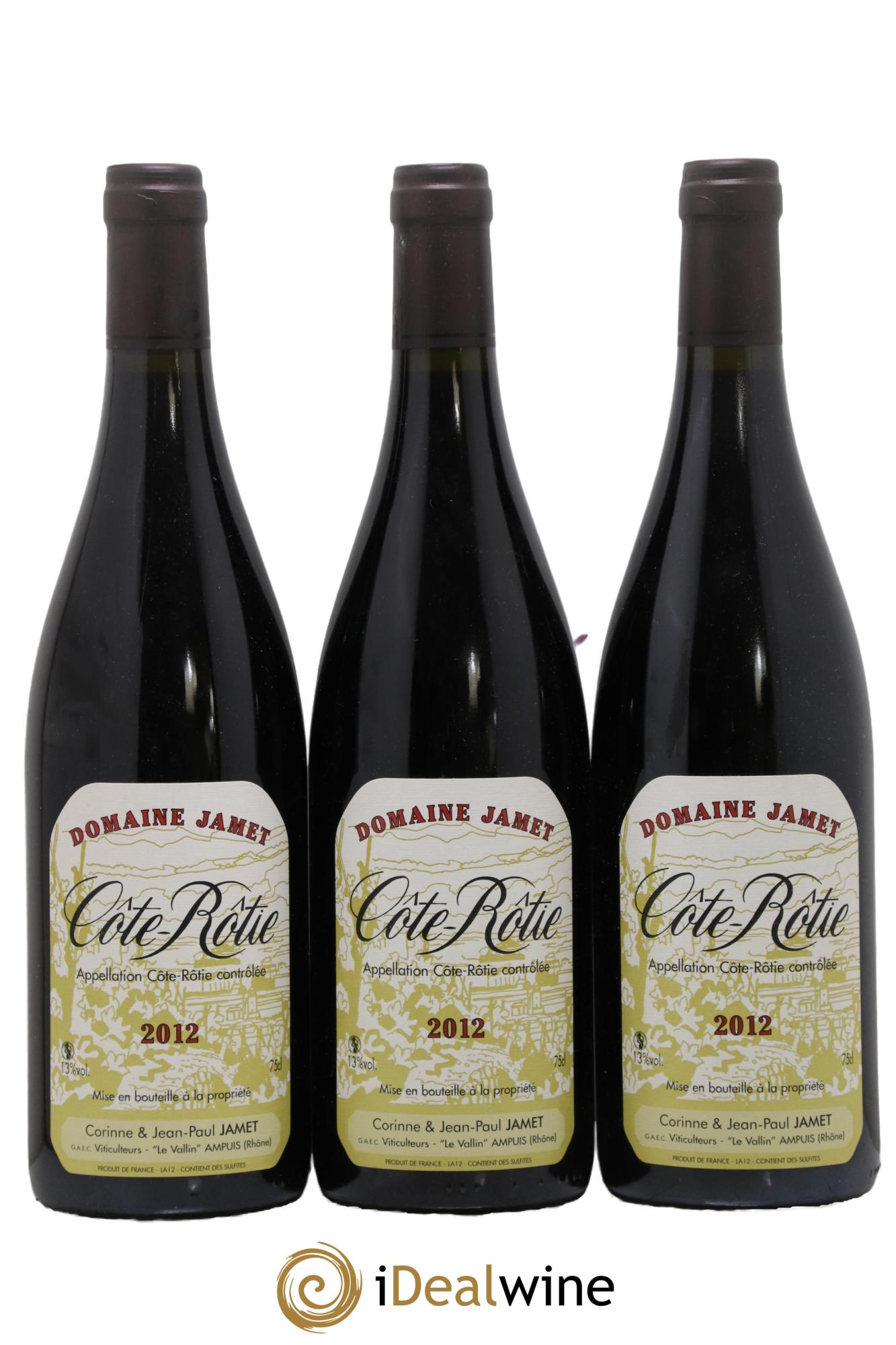 Côte-Rôtie Jamet (Domaine) 2012 - Lotto di 3 bottiglie - 0