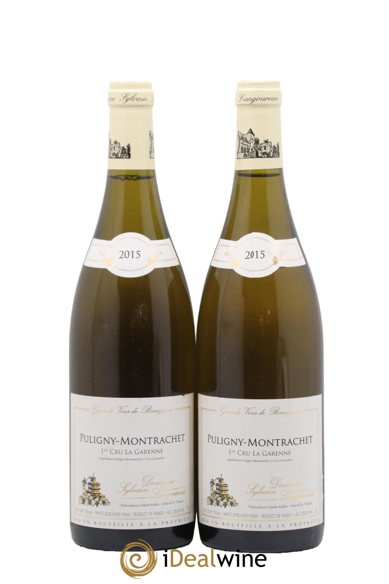 Puligny-Montrachet 1er Cru La Garenne Sylvain Langoureau 2015 - Lot de 2 bouteilles - 0