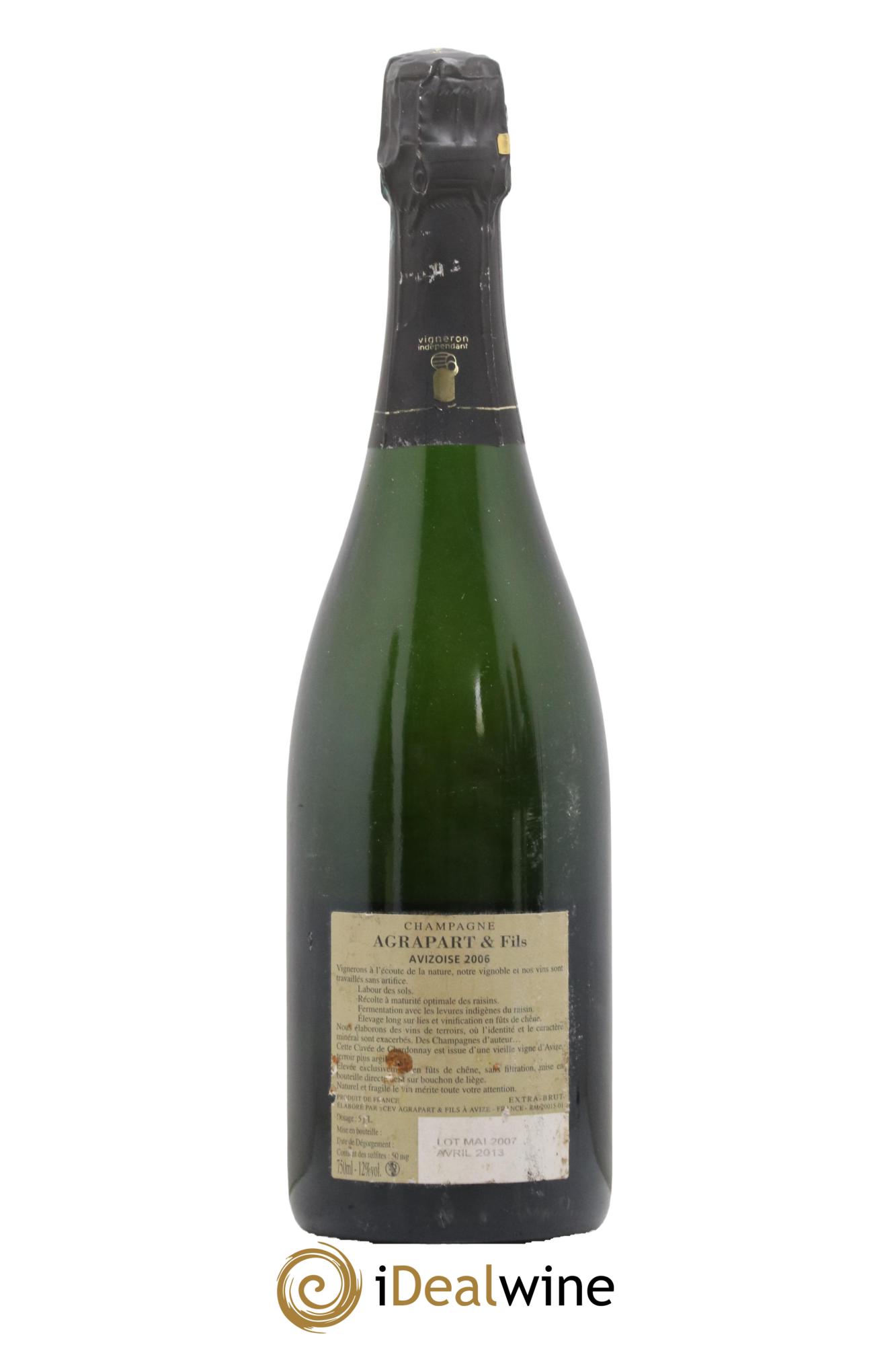 Avizoise Blanc de Blancs Brut Nature Pascal Agrapart 2006 - Posten von 1 Flasche - 1