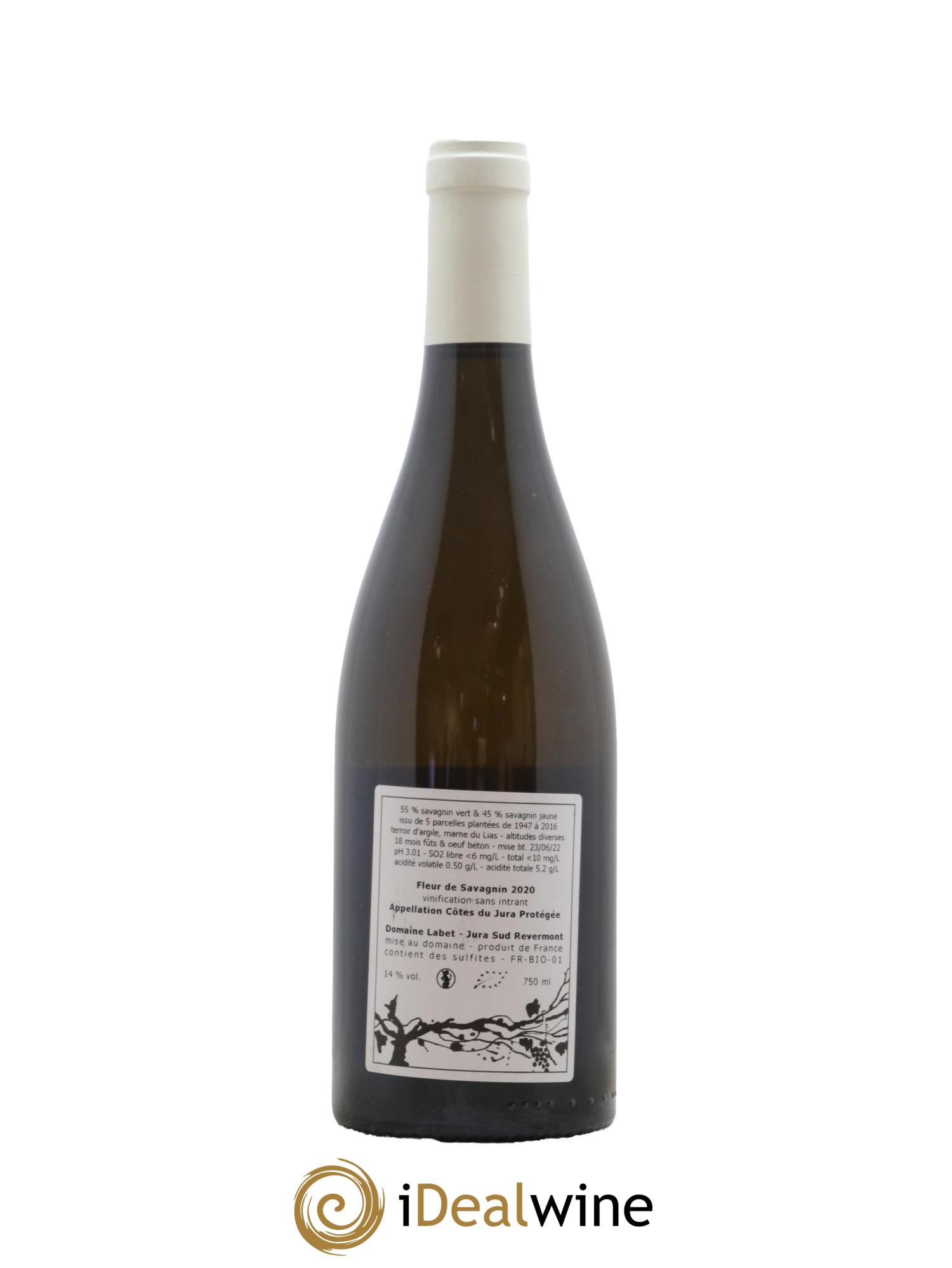 Côtes du Jura Fleur de Savagnin Romain - Julien - Charline Labet 2020 - Lot de 1 bouteille - 1