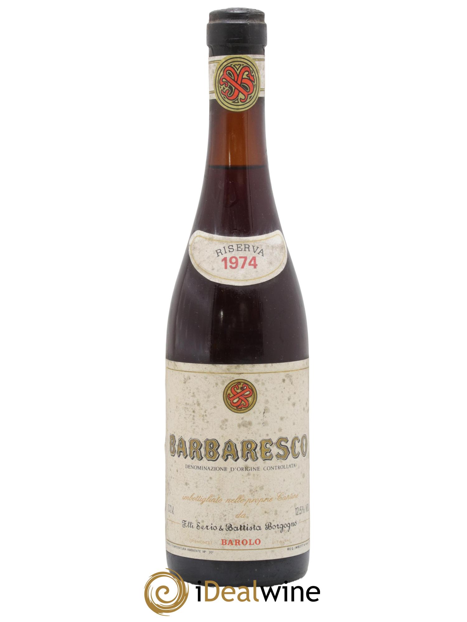 Barbaresco DOCG Barbaresco Riserva Serio e Battista Borgogno 1974 - Lot de 1 bouteille - 0