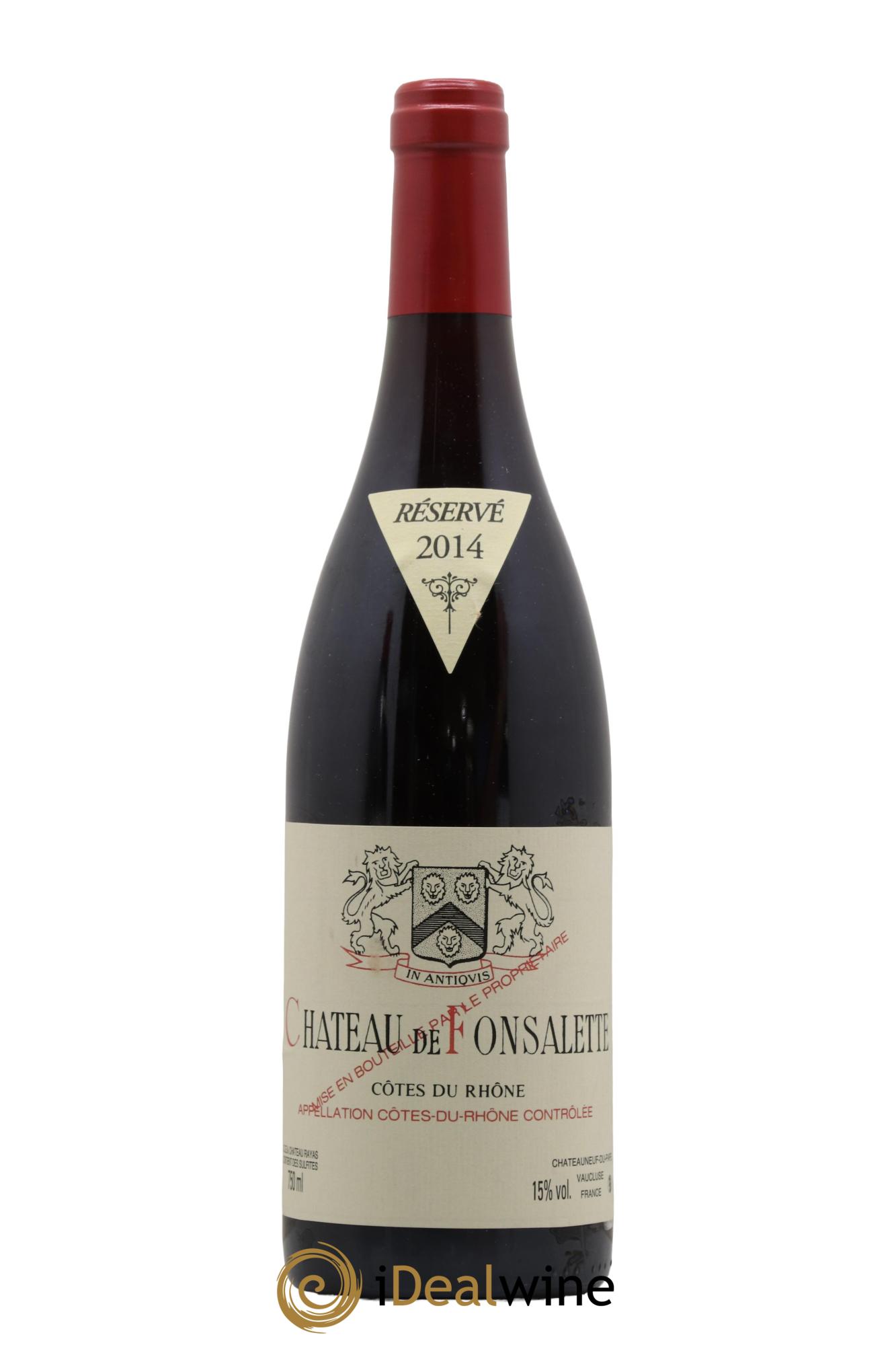 Côtes-du-Rhône Château de Fonsalette Emmanuel Reynaud 2014 - Lot de 1 bouteille - 0