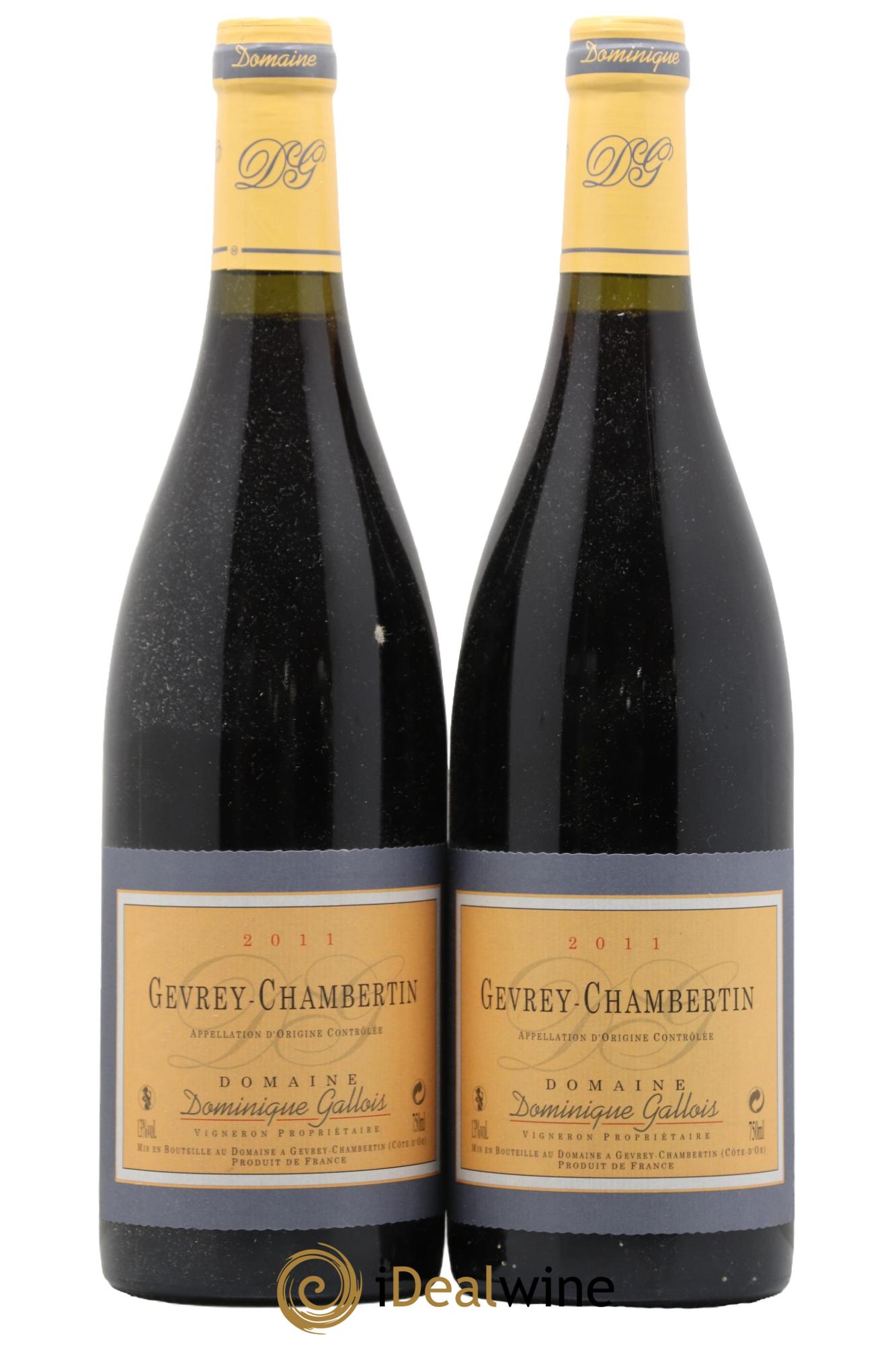 Gevrey-Chambertin Domaine Dominique Gallois 2011 - Lot de 2 bouteilles - 0