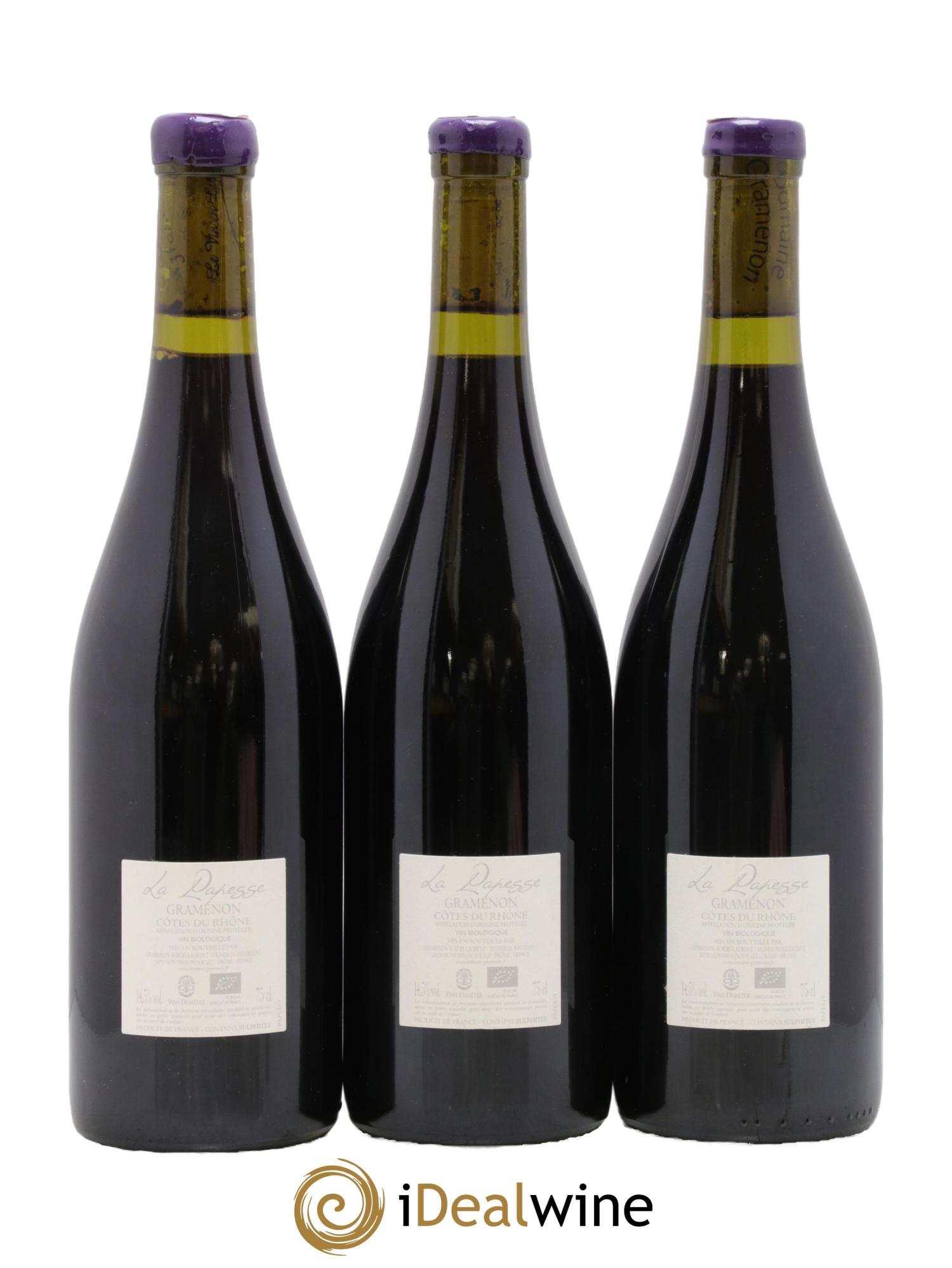 Côtes-du-Rhône La Papesse Gramenon (Domaine) 2019 - Lot of 3 bottles - 1