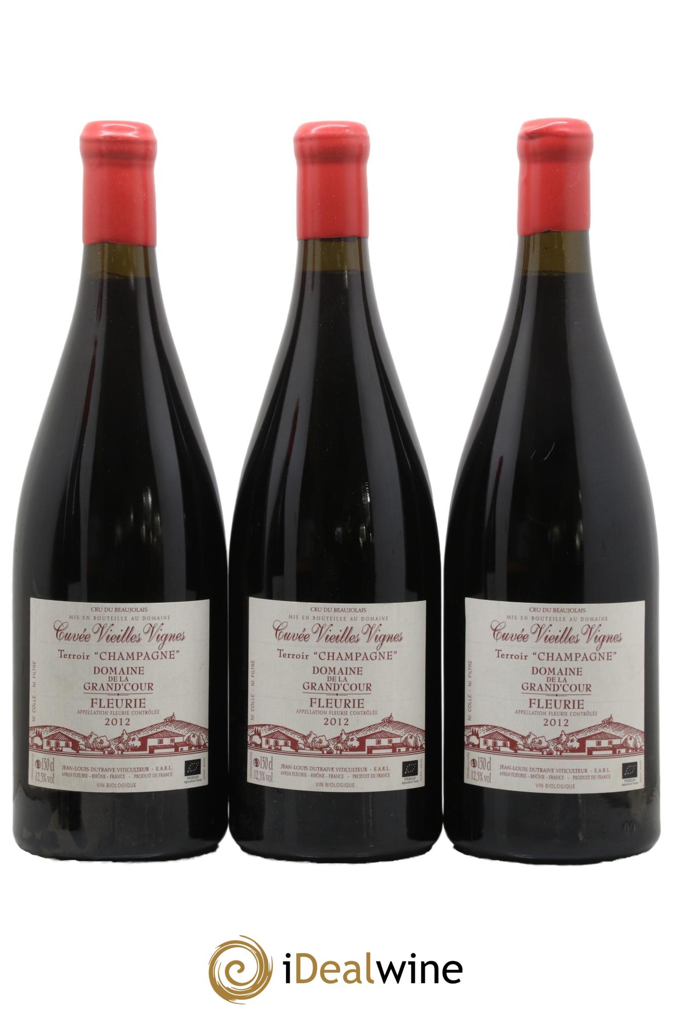 Fleurie Champagne - Cuvée Vieilles Vignes Grand'cour (Domaine de la) - Jean-Louis Dutraive 2012 - Lot de 3 magnums - 0