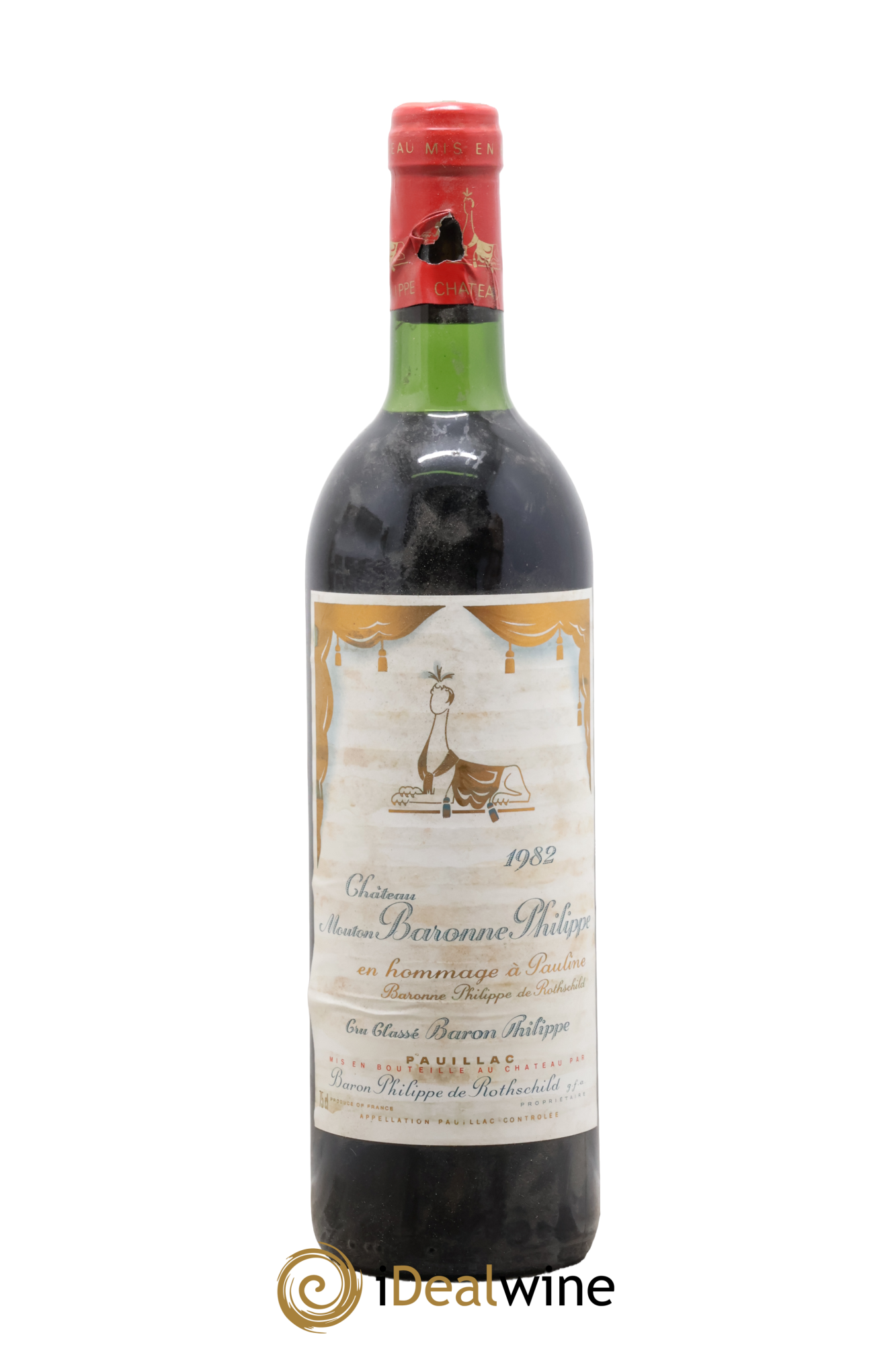 Château d' Armailhac - Mouton Baron(ne) Philippe 5ème Grand Cru Classé 1982 - Lot de 1 bouteille - 0