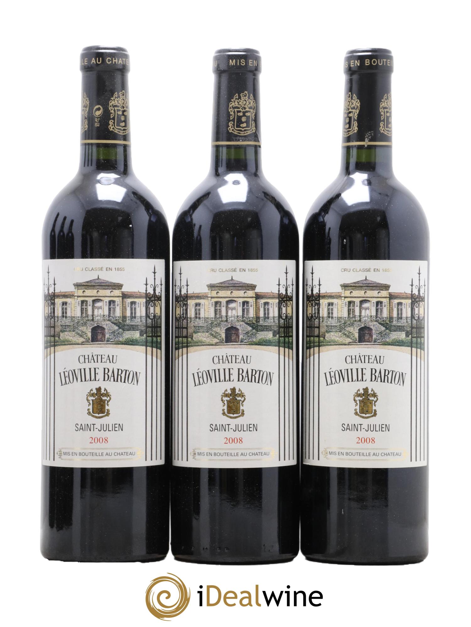 Château Léoville Barton 2ème Grand Cru Classé 2008 - Lot de 6 bouteilles - 1