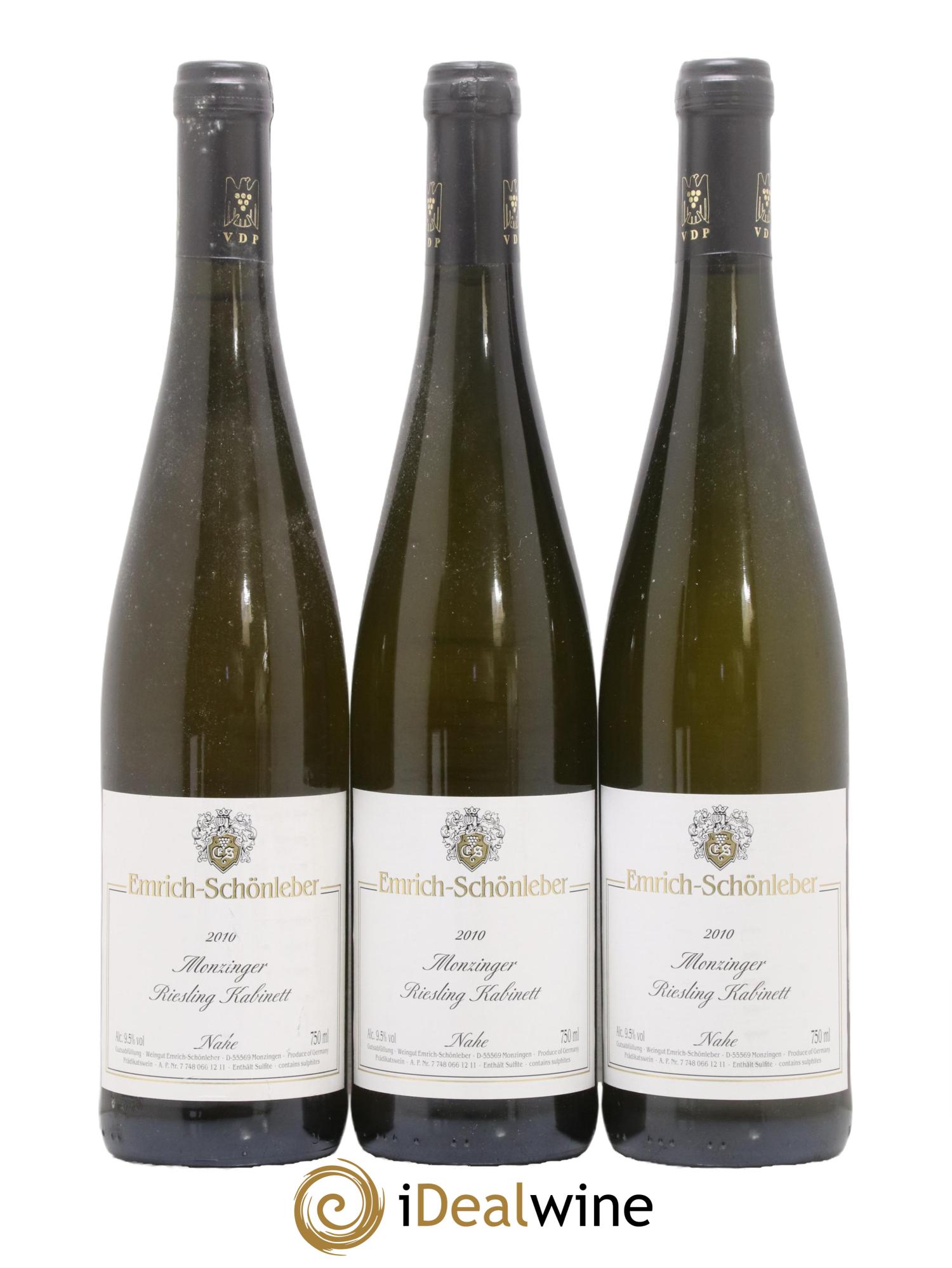 Allemagne Nahe Monzinger Riesling Kabinett Emrich-Schönleber 2010 - Posten von 3 Flaschen - 0