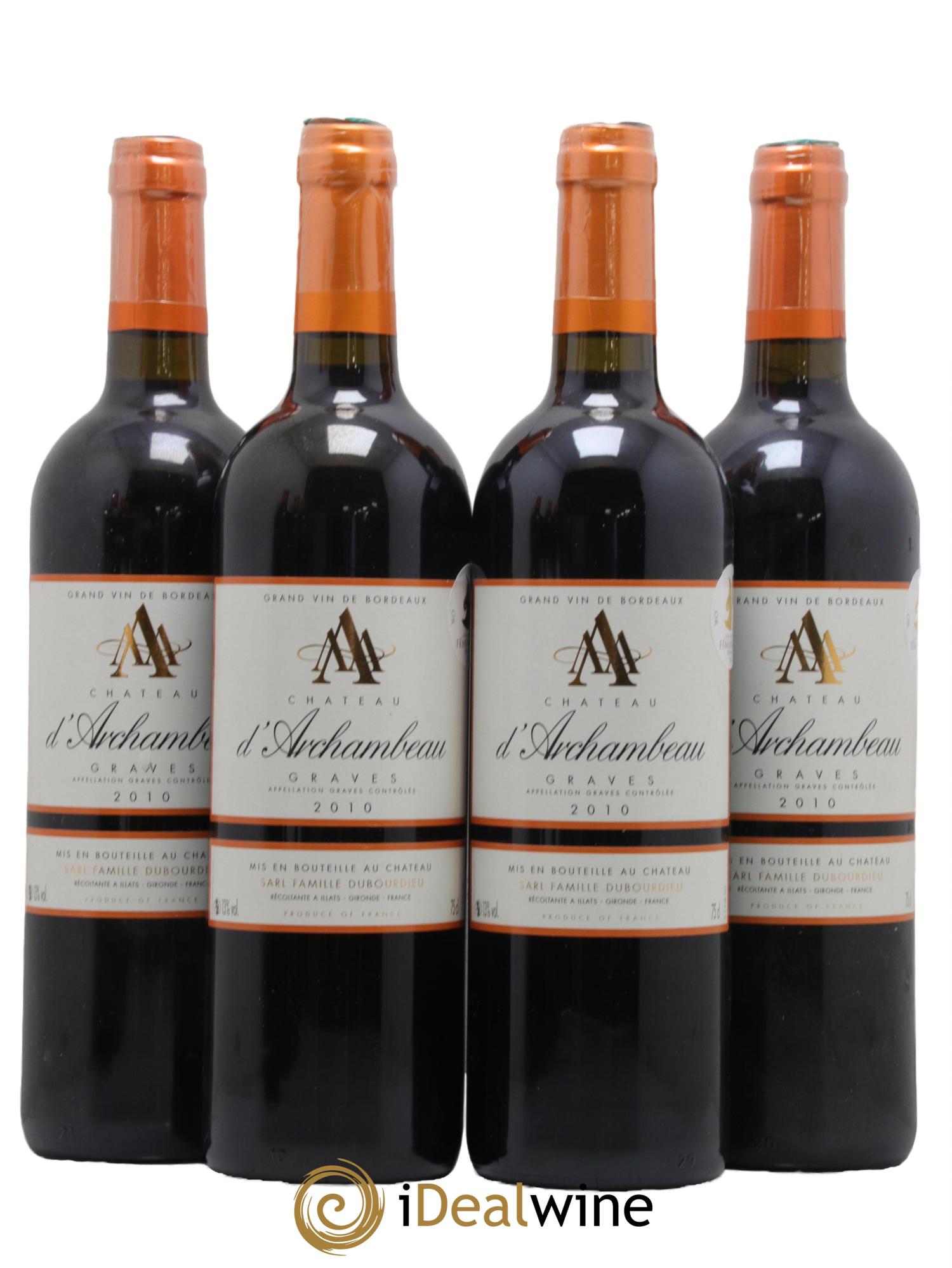 Château d' Archambeau 2010 - Lot de 4 bouteilles - 0