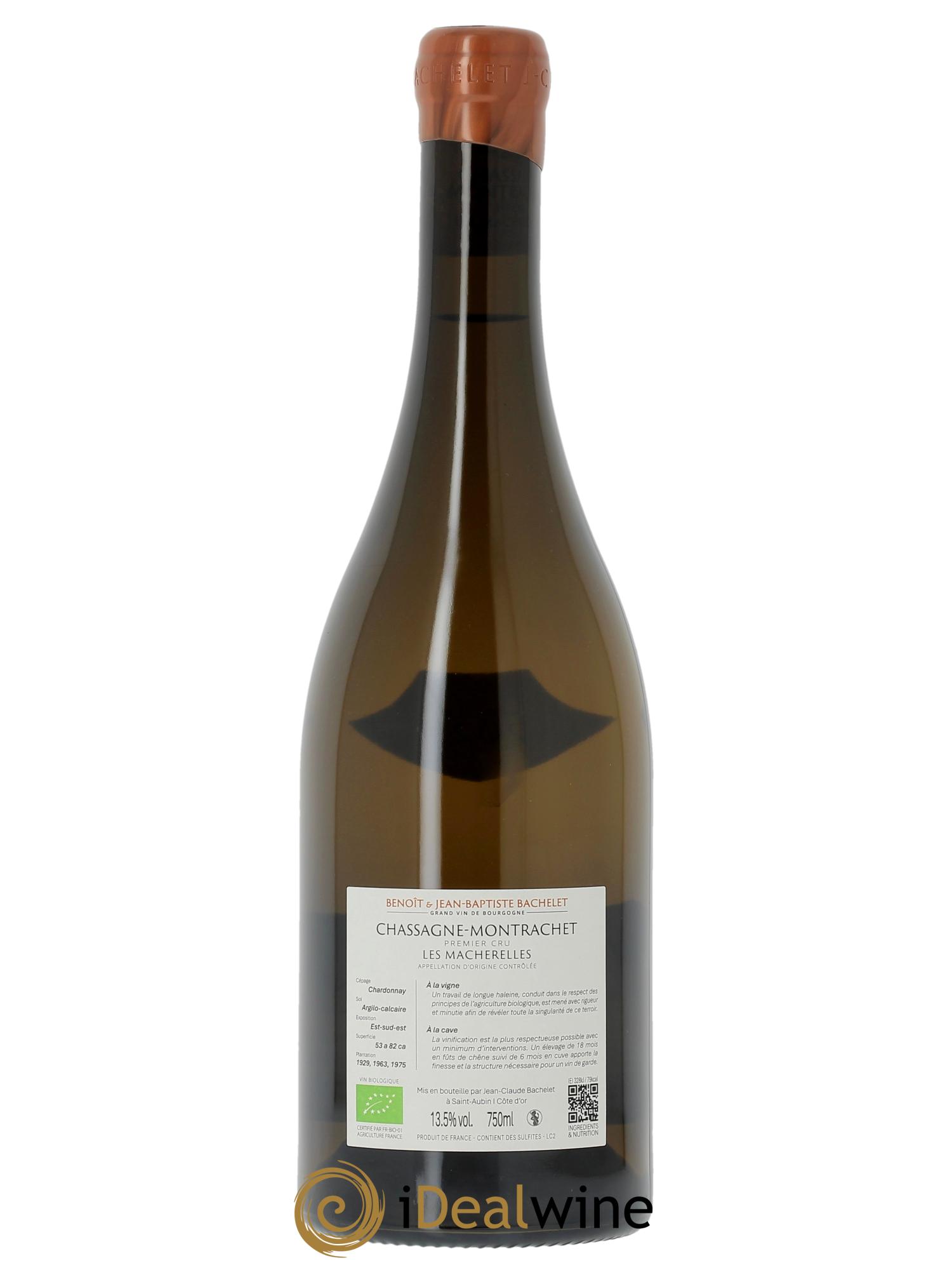 Chassagne-Montrachet 1er Cru Les Macherelles Jean-Claude Bachelet (Domaine) 2023 - Lot de 1 bouteille - 1