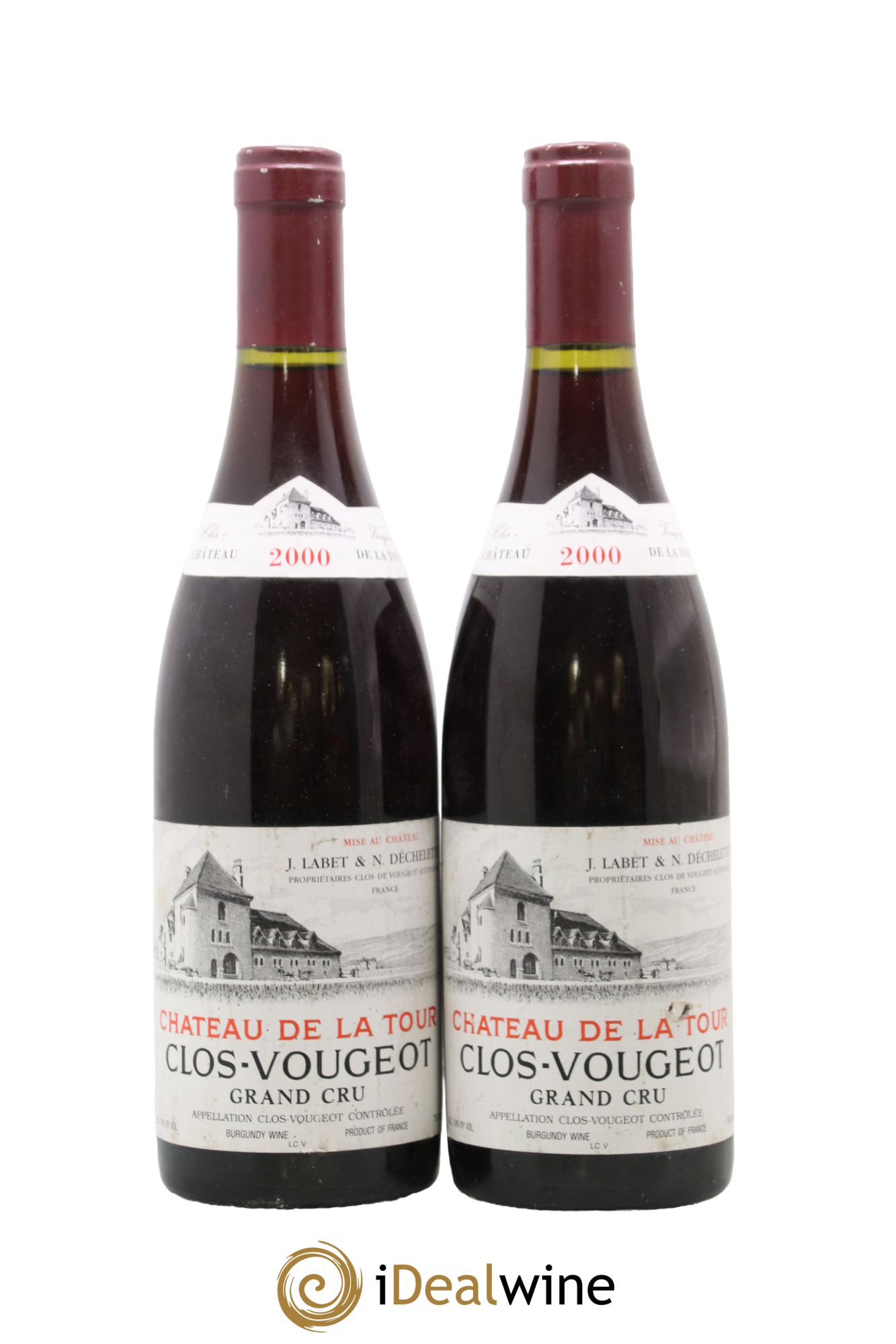 Clos de Vougeot Grand Cru Château de La Tour 2000 - Lot de 2 bouteilles - 0