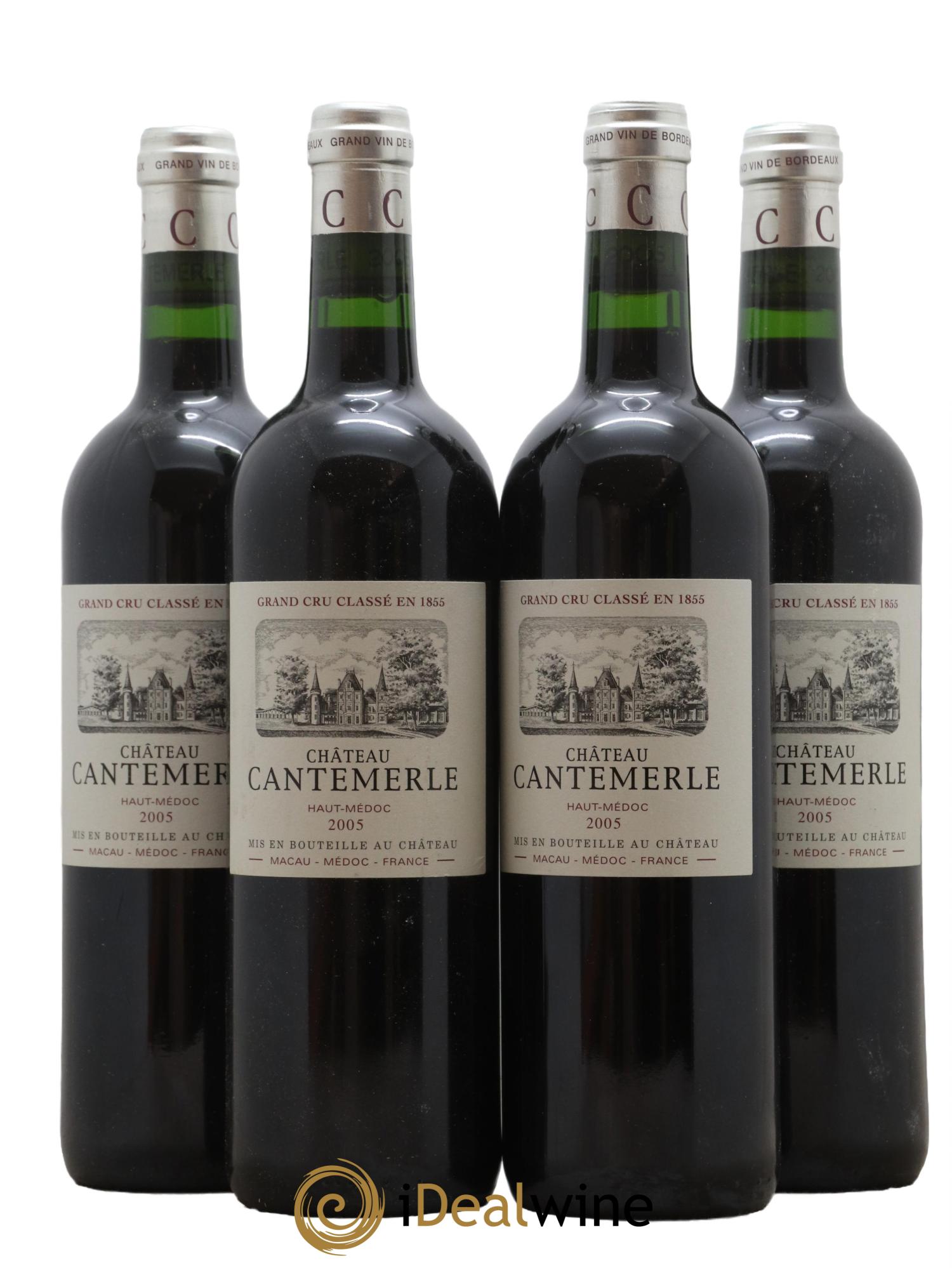 Château Cantemerle 5ème Grand Cru Classé 2005 - Lot de 4 bouteilles - 0