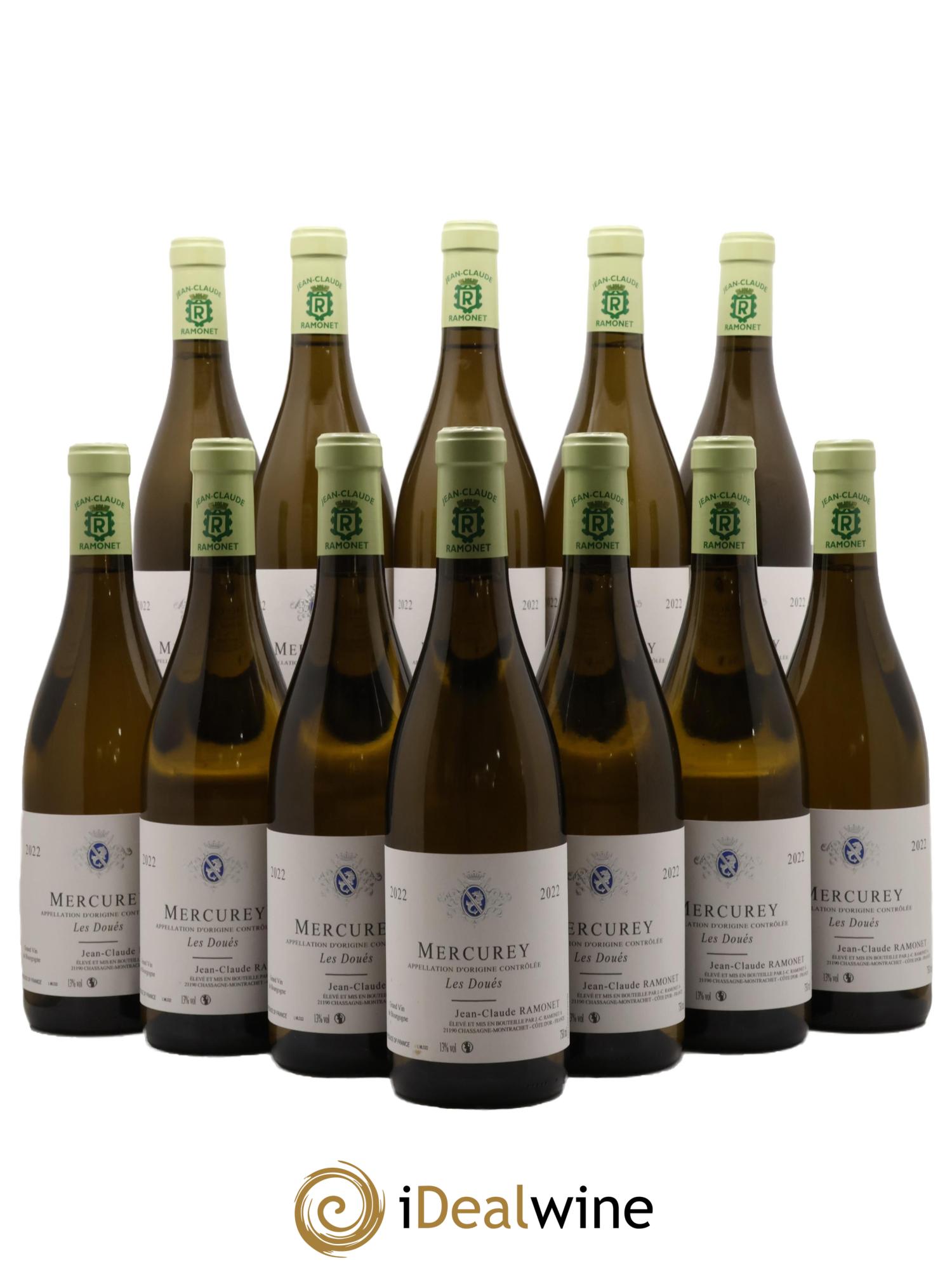 Mercurey Les Doués Jean-Claude Ramonet 2022 - Lot de 12 bouteilles - 0
