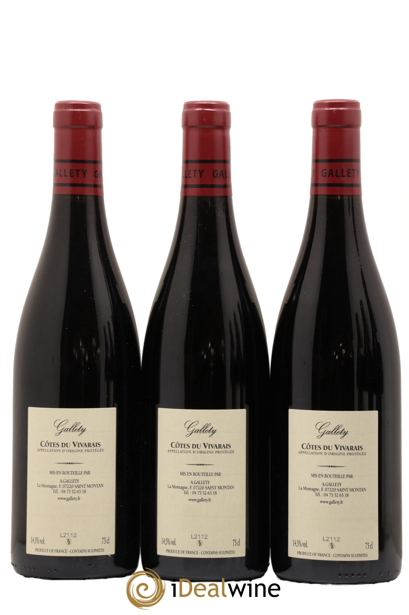 Côtes du Vivarais La Ligure Gallety (Domaine) 2017 - Lot de 6 bouteilles - 4