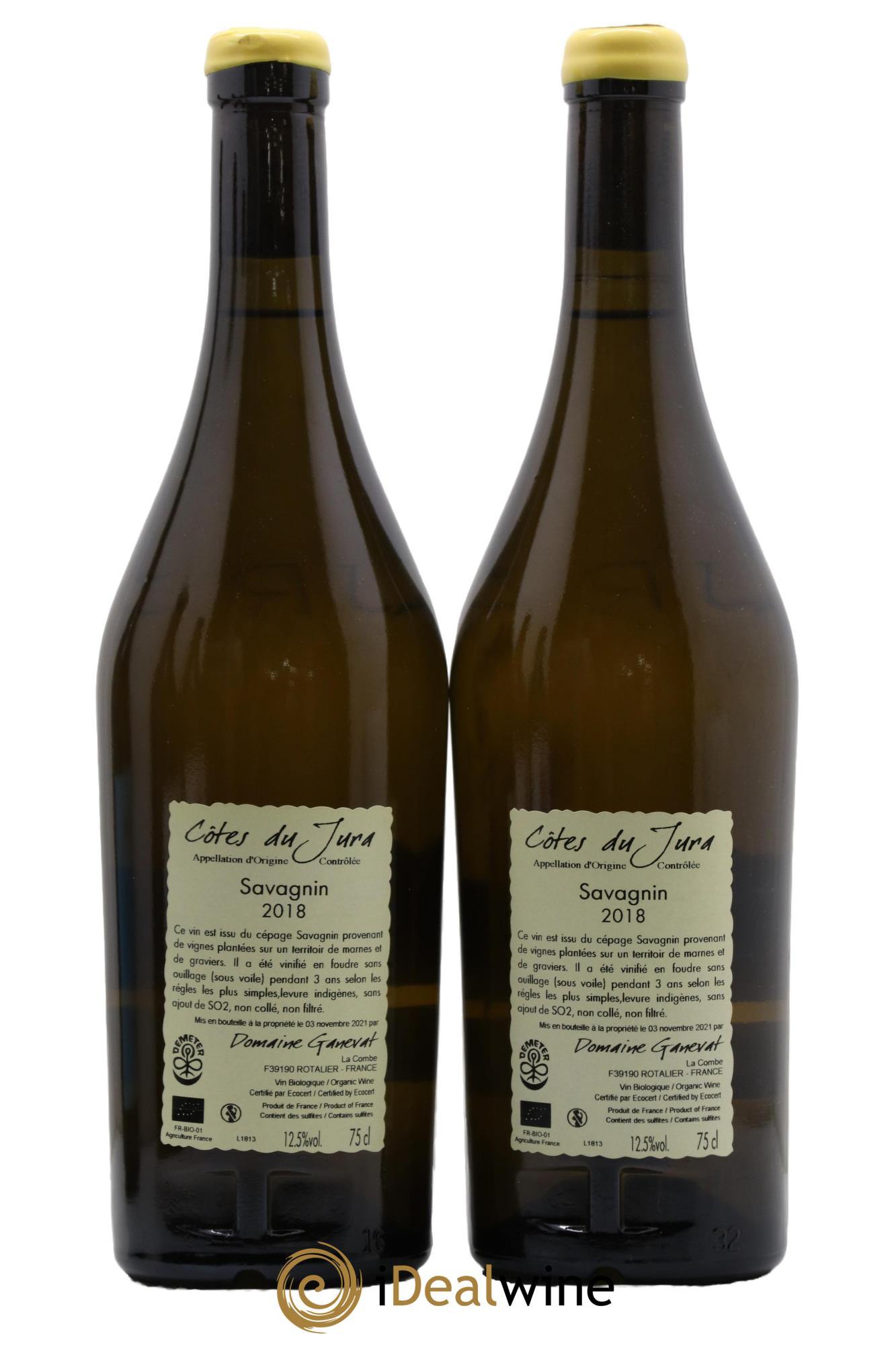 Côtes du Jura Les Grands Teppes Savagnin (sous voile) Jean-François Ganevat (Domaine) 2018 - Lot de 2 bouteilles - 1