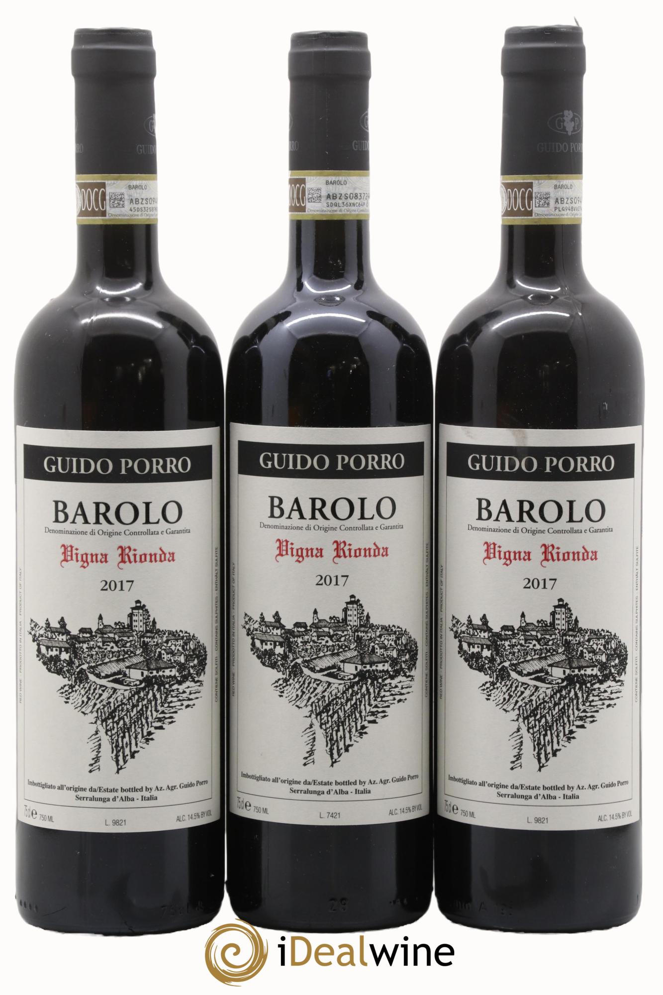 Barolo DOCG Vigna Rionda Guido Porro 2017 - Lotto di 3 bottiglie - 0