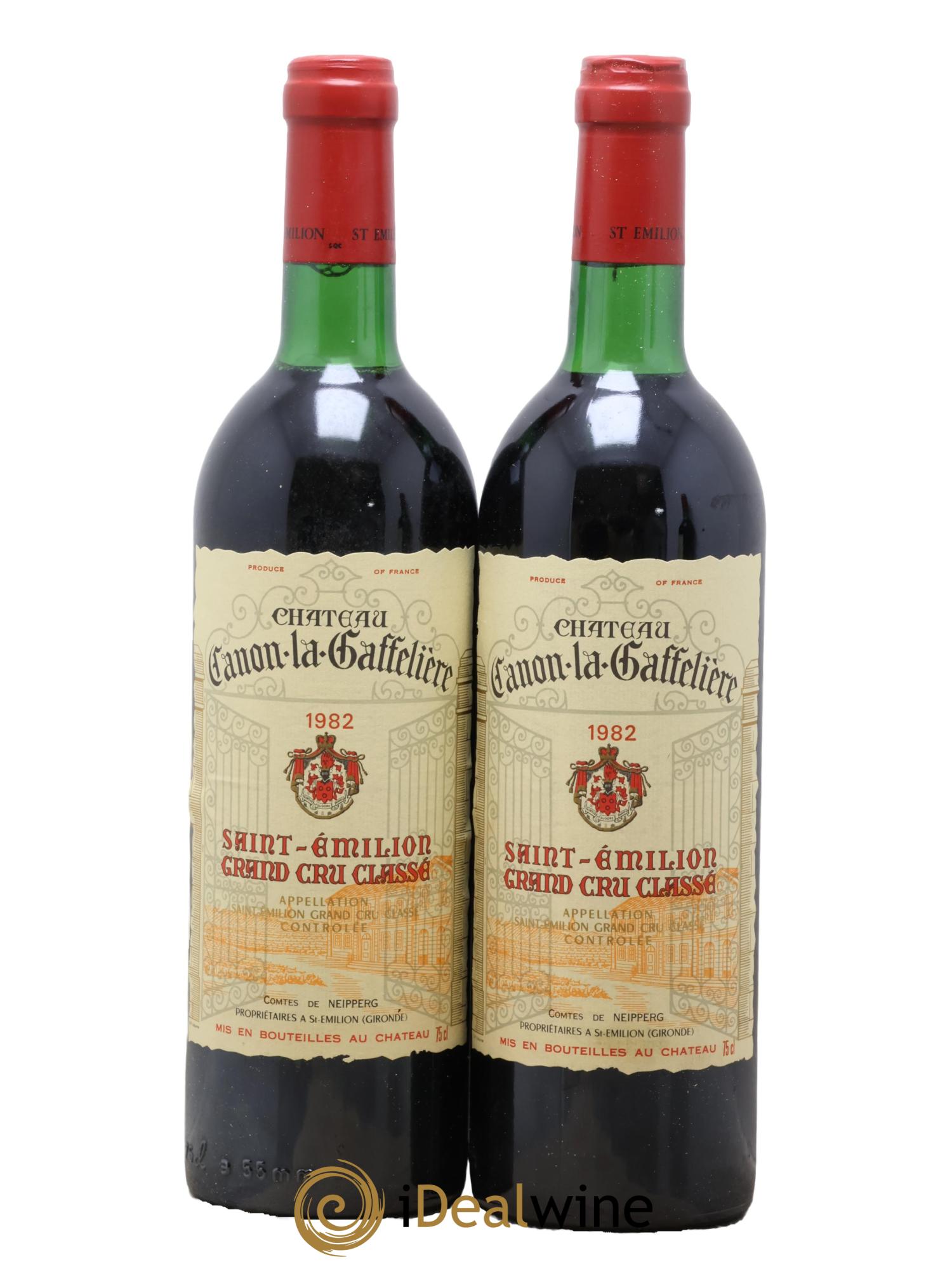 Château Canon la Gaffelière 1er Grand Cru Classé B 1982 - Lot de 2 bouteilles - 0