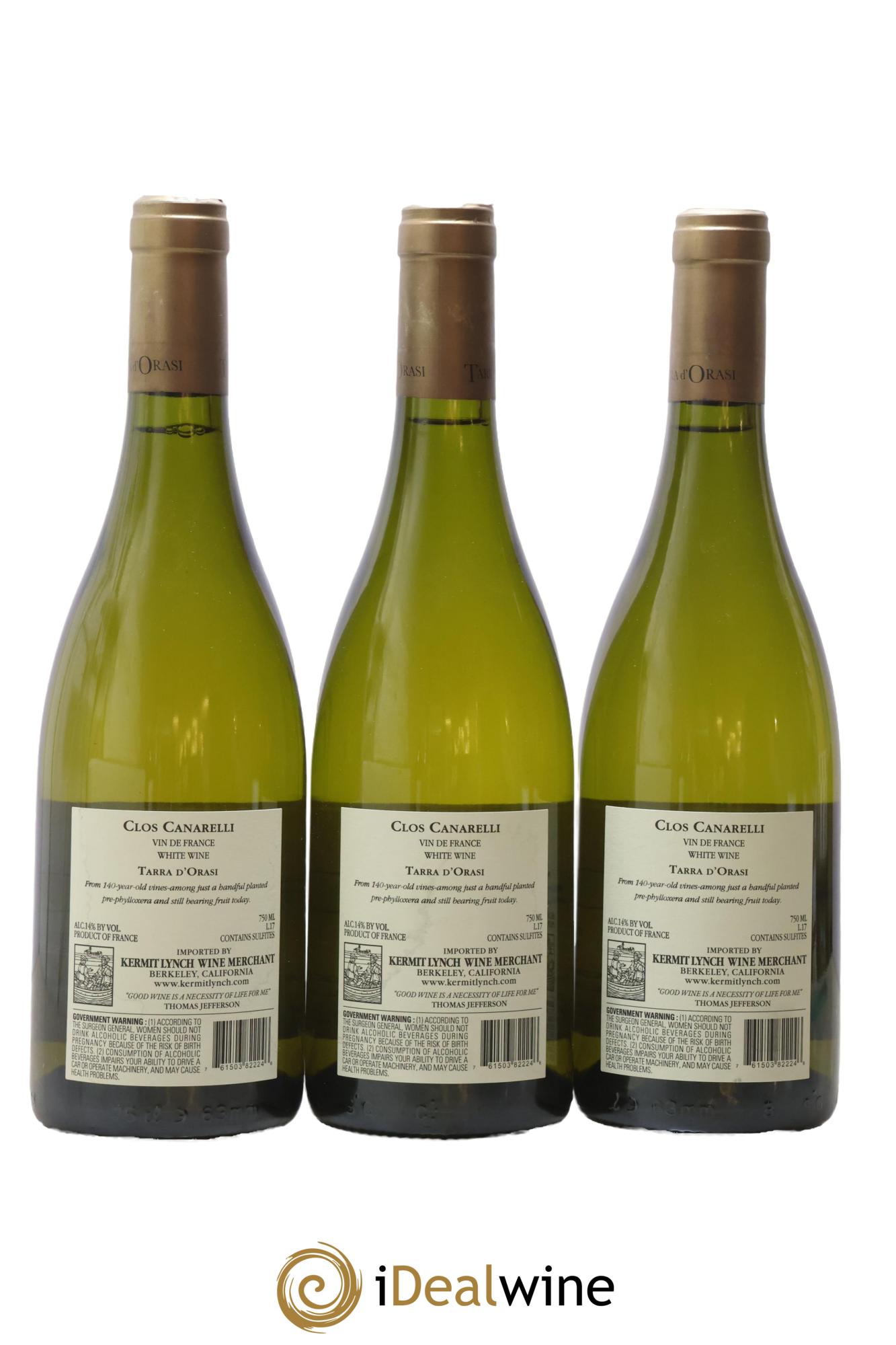 Vin de France Tarra d'Orasi Clos Canarelli 2017 - Posten von 3 Flaschen - 1