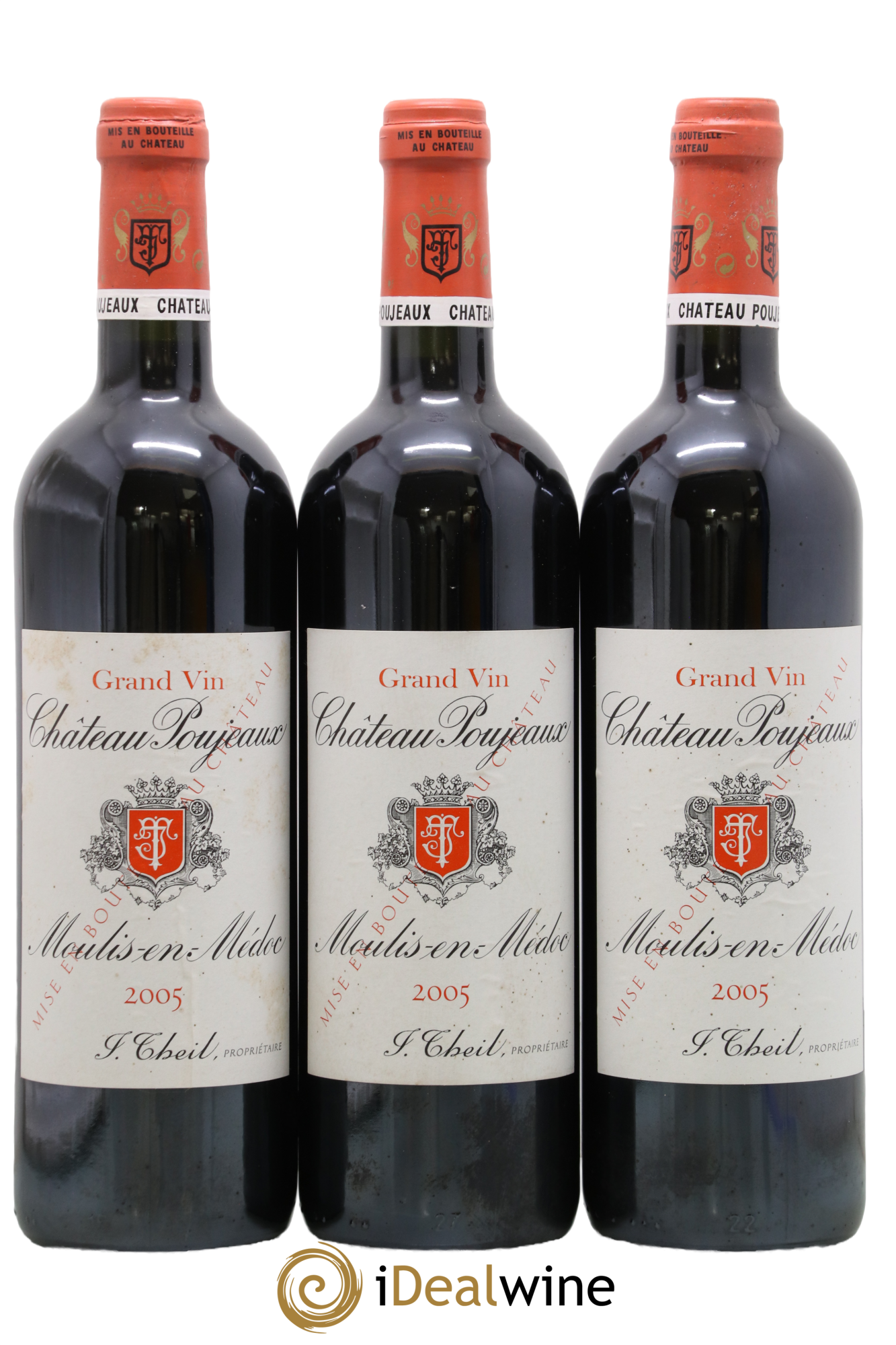Château Poujeaux 2005 - Lot de 3 bouteilles - 0