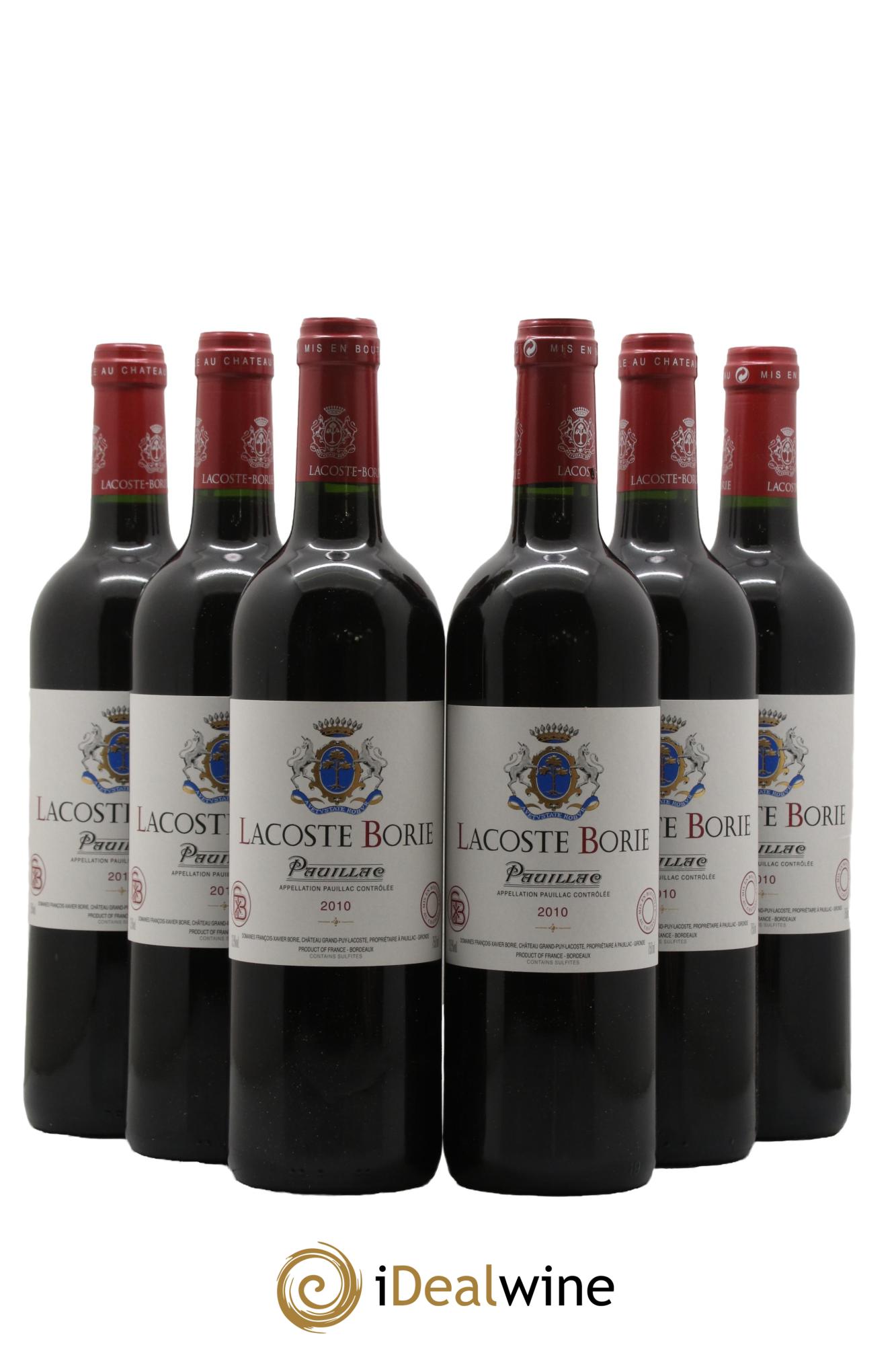 Lacoste Borie 2010 - Lotto di 6 bottiglie - 0