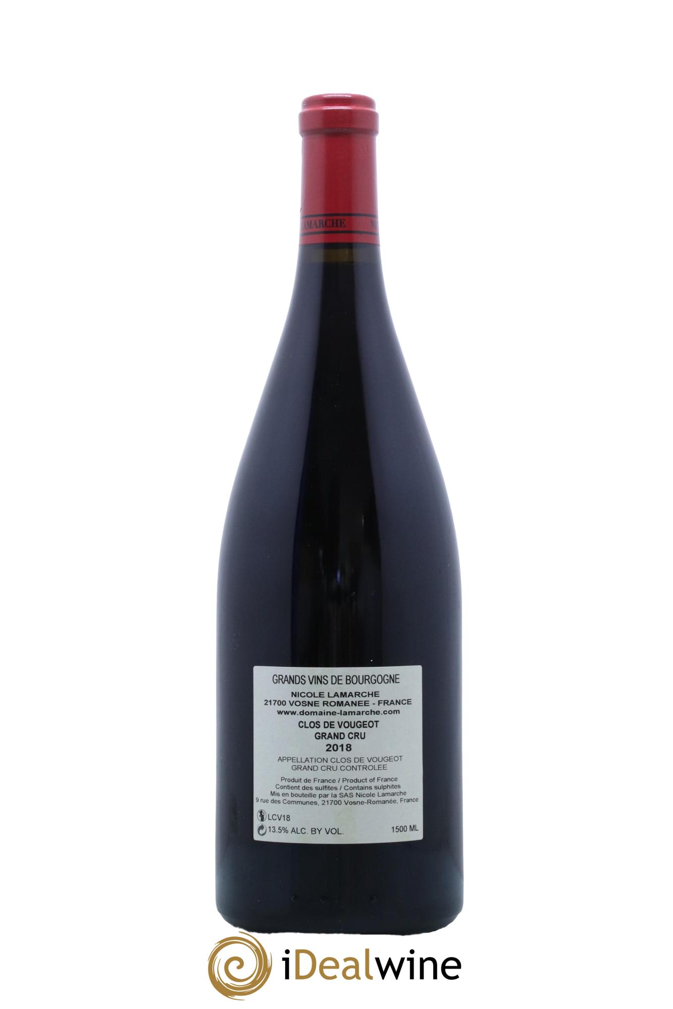 Clos de Vougeot Grand Cru Lamarche (Domaine) 2018 - Lot de 1 magnum - 2