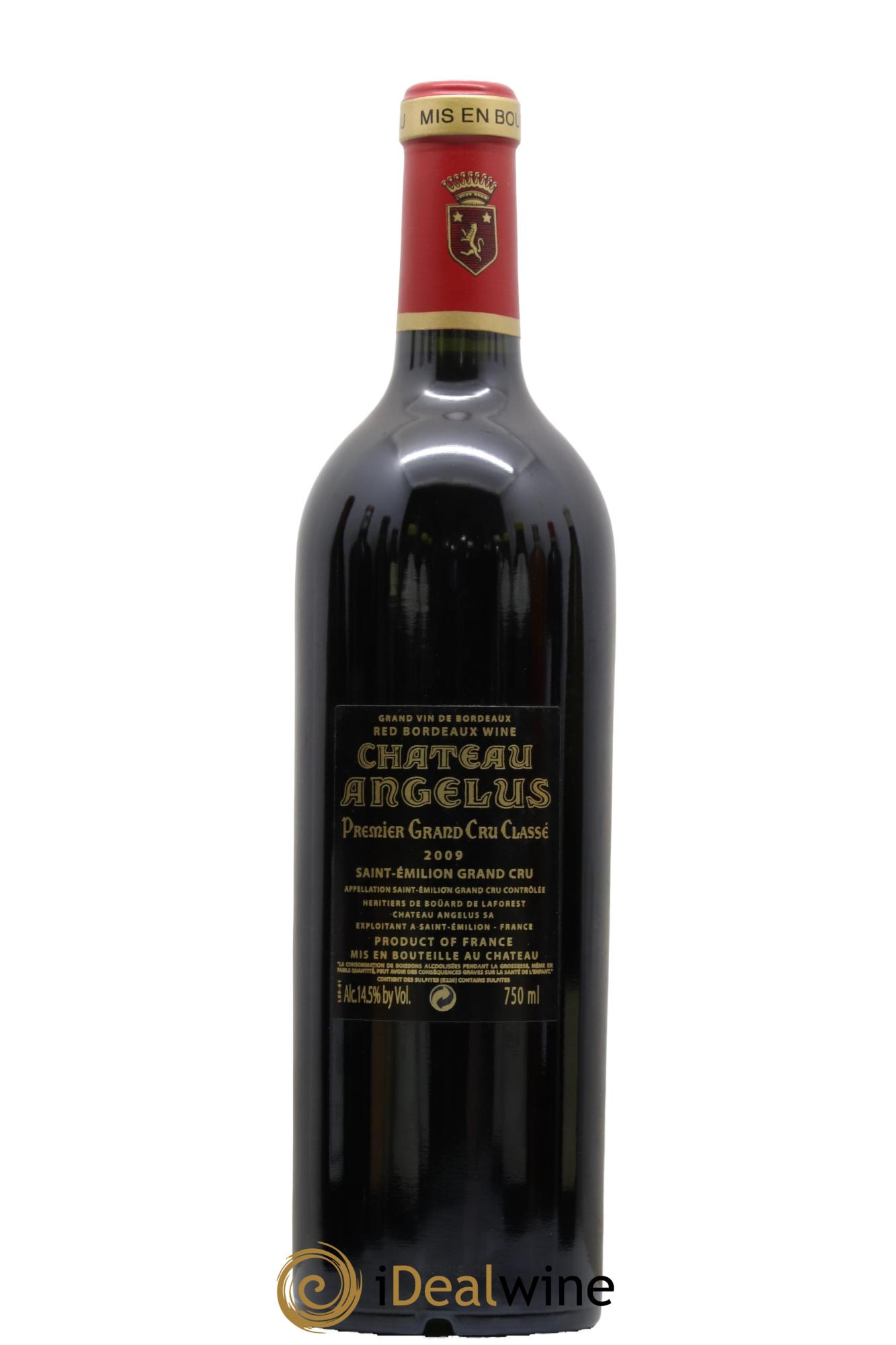 Château Angélus 1er Grand Cru Classé A 2009 - Lot de 1 bouteille - 1