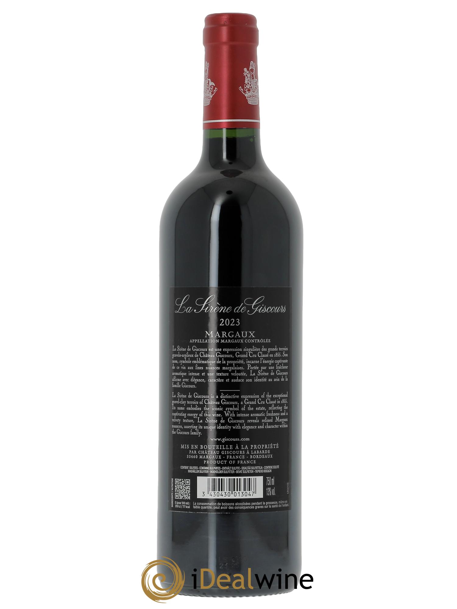 La Sirène de Giscours (CBO à partir de 12 bts) 2023 - Lot de 1 bouteille - 1