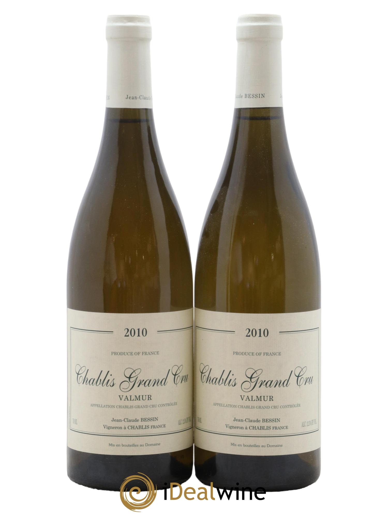 Chablis Grand Cru Valmur Jean-Claude & Romain Bessin 2010 - Lot de 2 bouteilles - 0