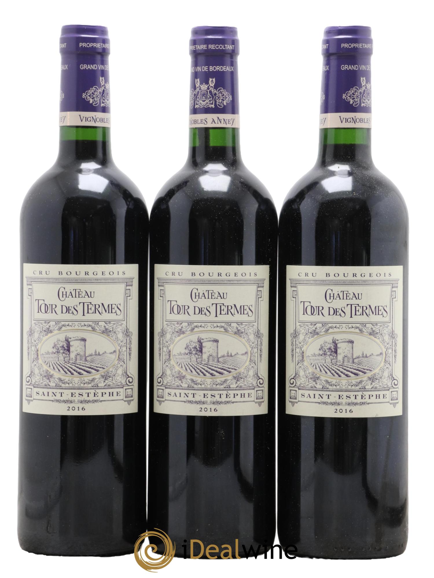 Château Tour des Termes Cru Bourgeois 2016 - Lot de 3 bouteilles - 0