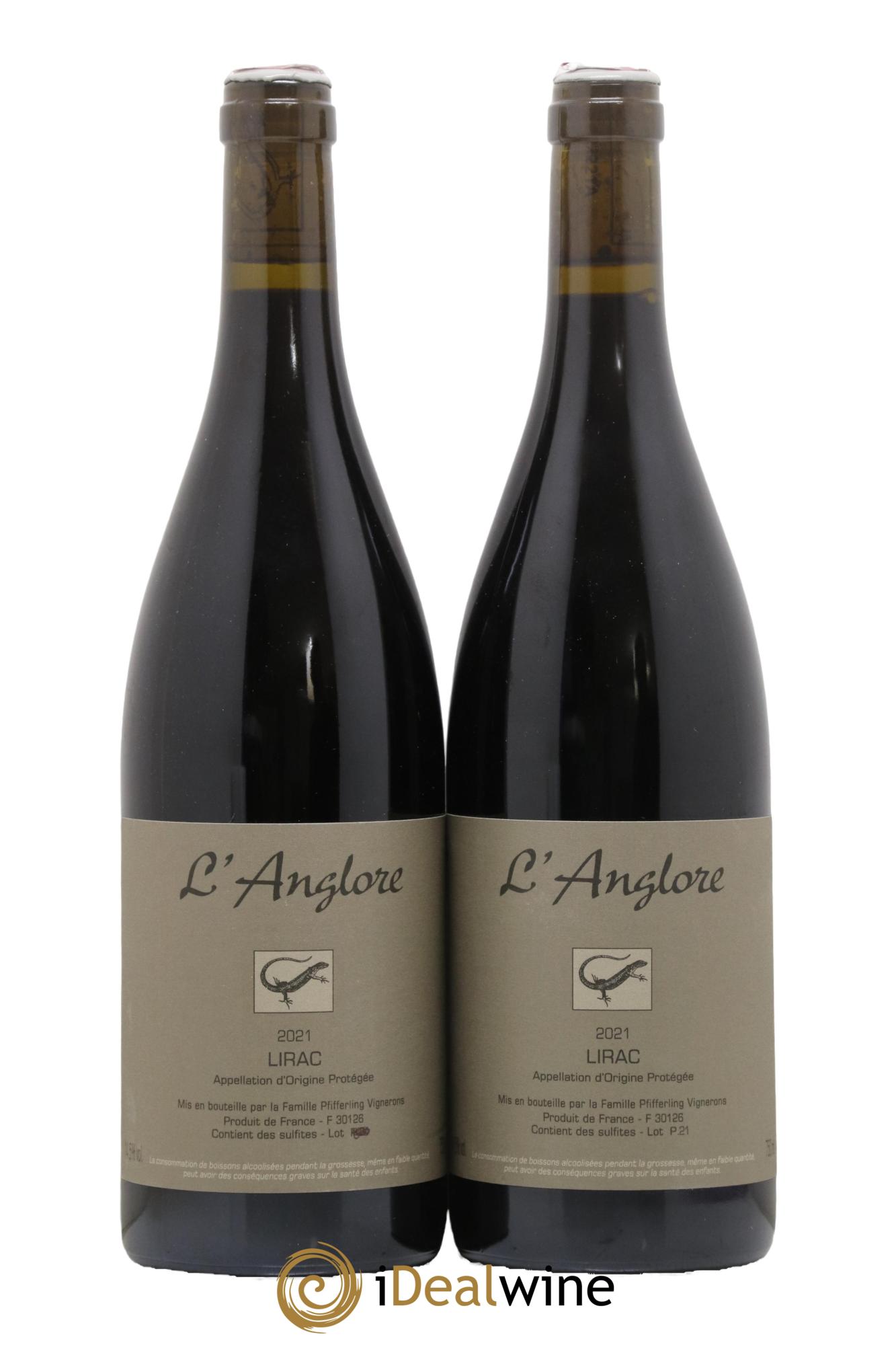 Lirac L'Anglore 2021 - Lot of 2 bottles - 0