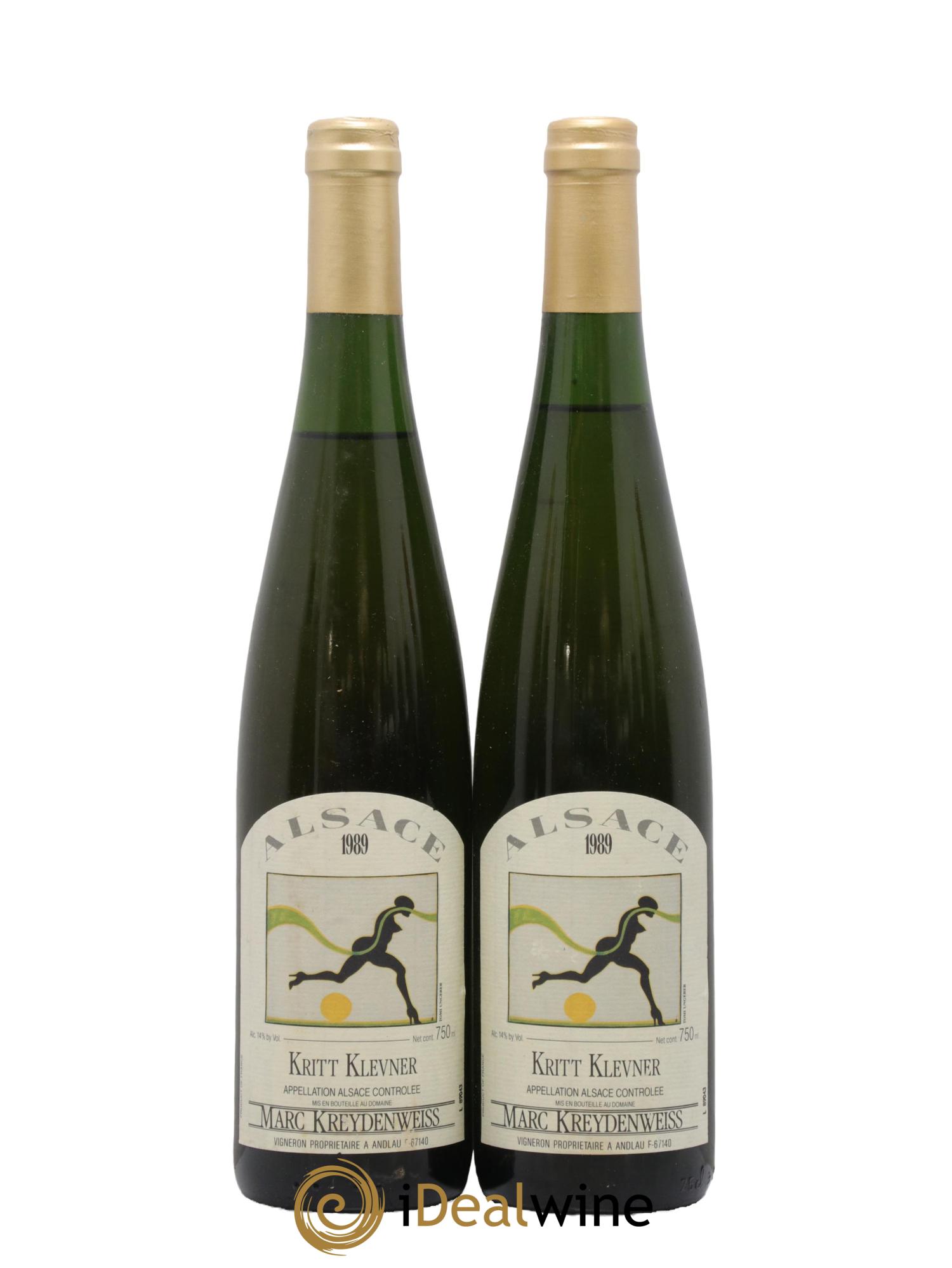 Alsace Kritt Klevener Marc Kreydenweiss 1989 - Lot de 2 bouteilles - 0