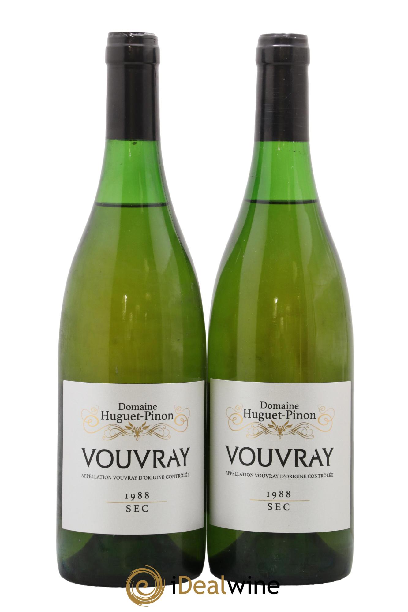 Vouvray Huguet Pinon 1988 - Posten von 2 Flaschen - 0