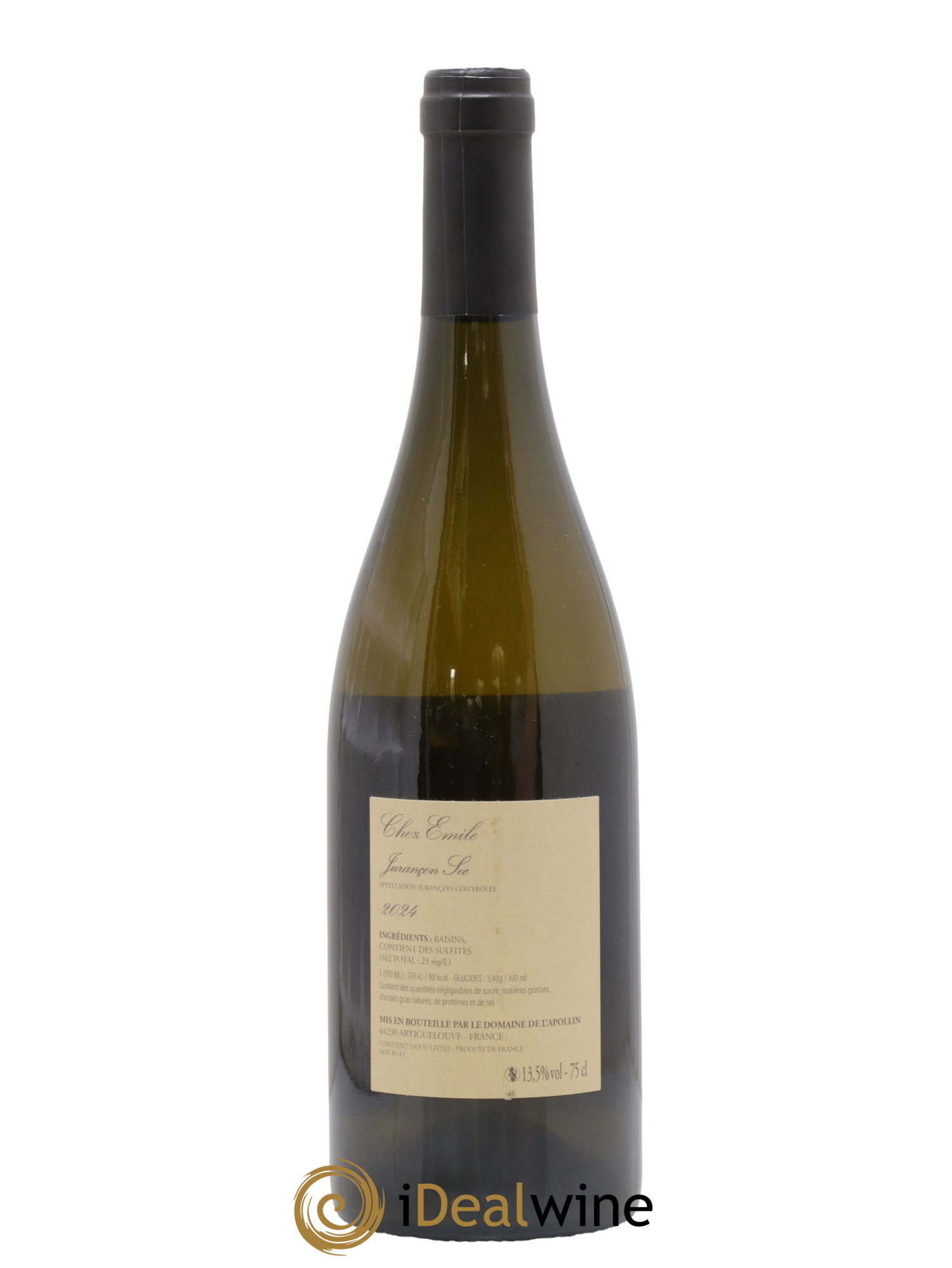 Jurançon sec Chez Emile Domaine de l'Apollin - Florent Foury 2024 - Posten von 1 Flasche - 1