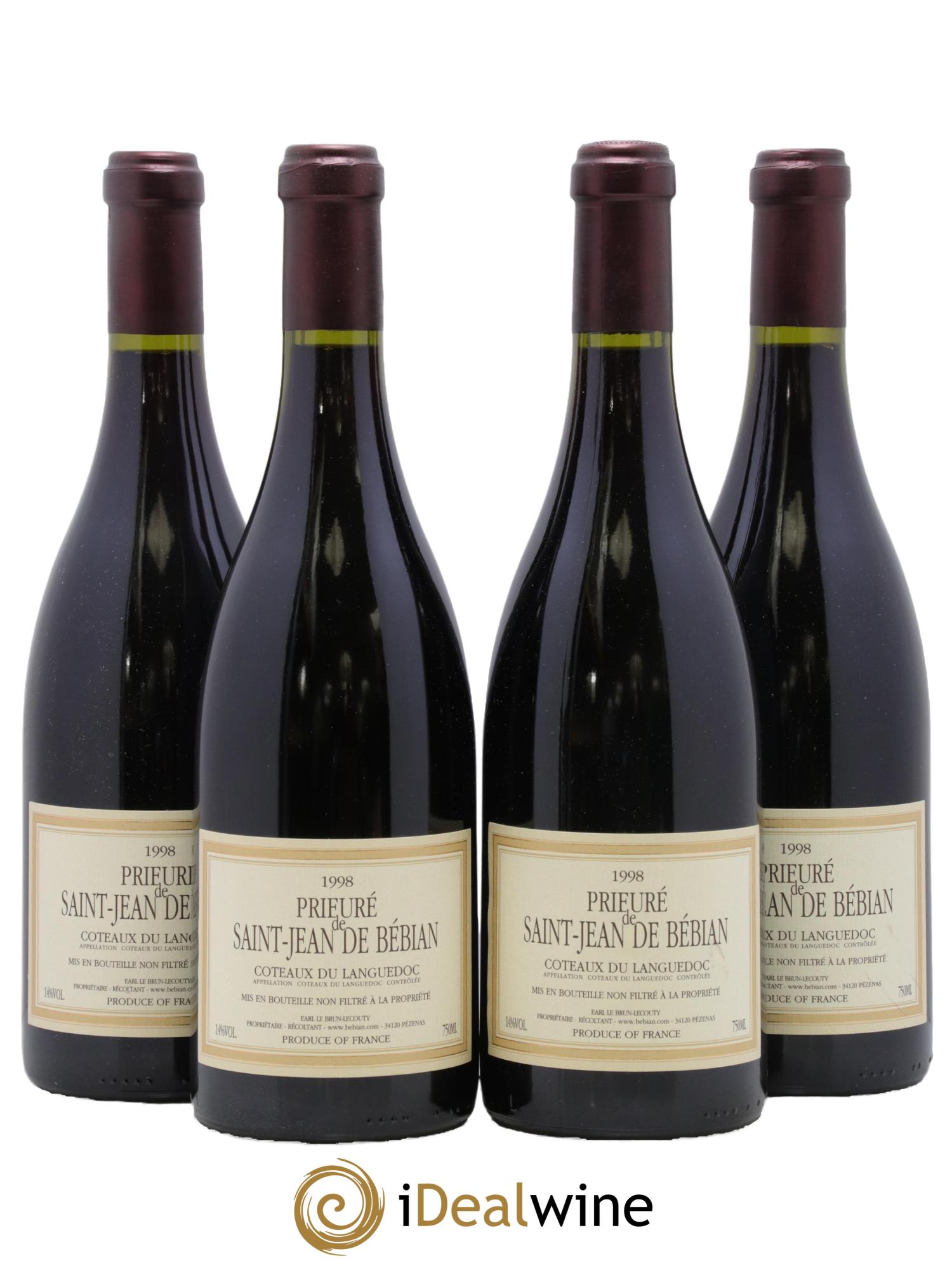 Languedoc Prieuré St-Jean de Bébian 1998 - Lotto di 4 bottiglie - 0