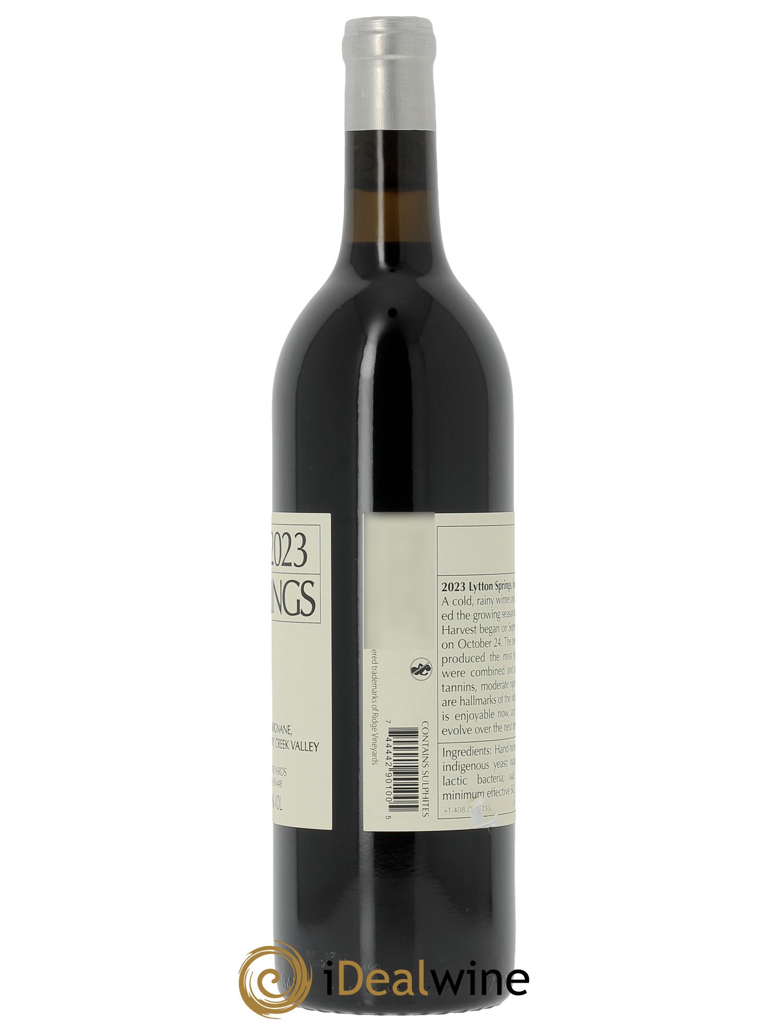 Dry Creek Valley Lytton Springs Ridge Vineyards  2023 - Lot of 1 bottle - 2