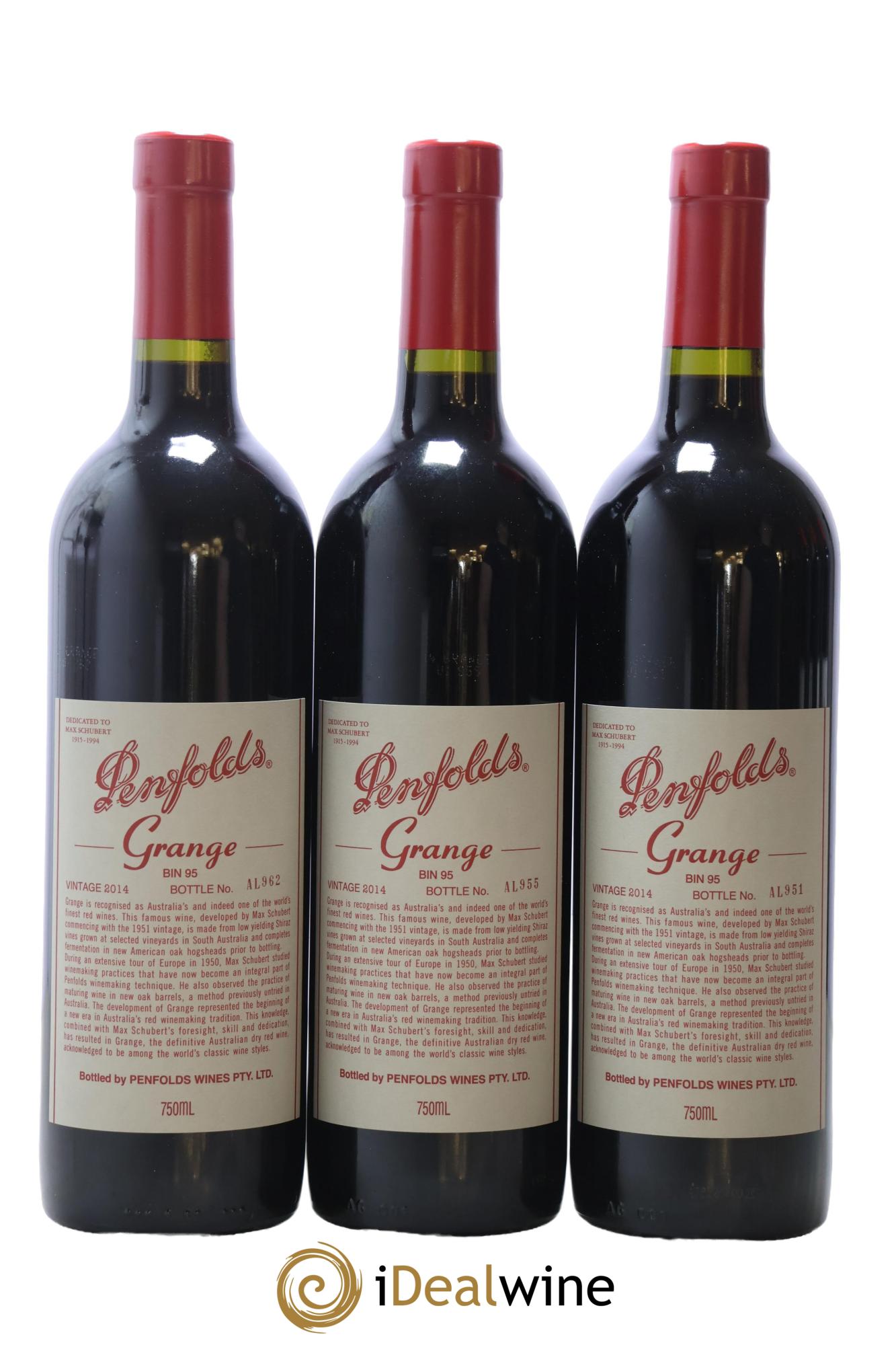 South Australia Penfolds Wines Grange Bin 95 2014 - Lot de 6 bouteilles - 1
