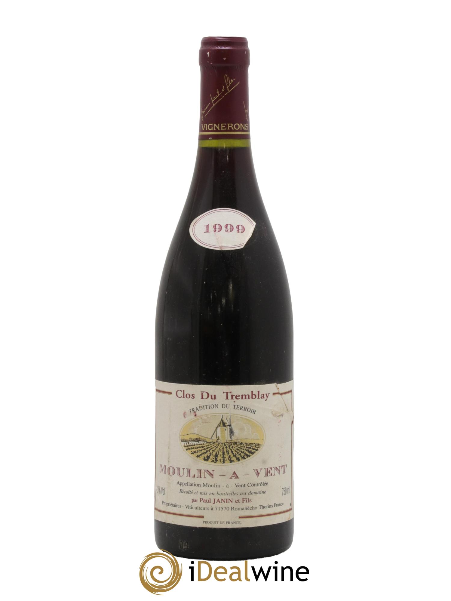 Moulin-à-Vent Clos du Tremblay Paul Janin (Domaine) 1999 - Lot de 1 bouteille - 0