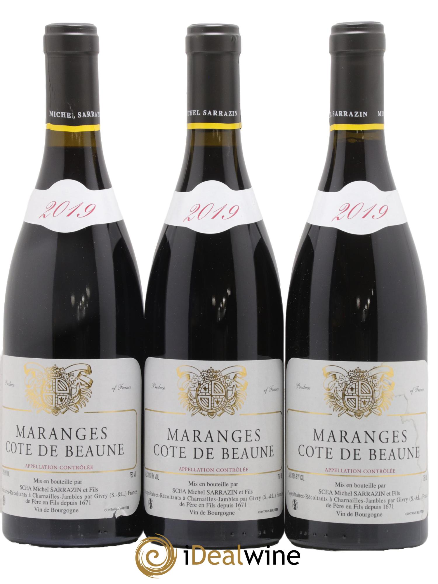 Maranges Côte de Beaune Sarrazin 2019 - Lot de 3 bouteilles - 0