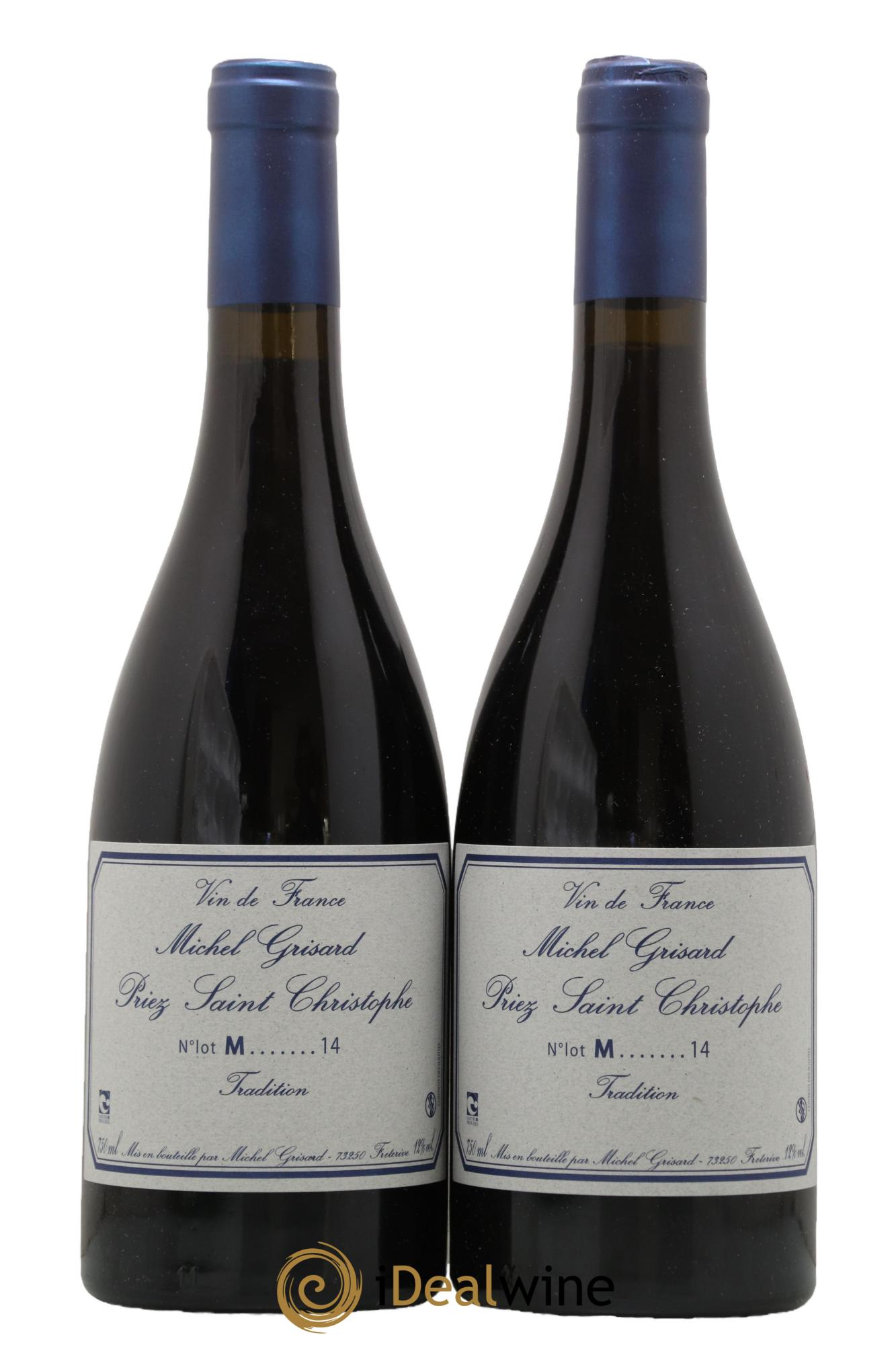 Vin de France Priez Saint Christophe Michel Grisard 2014 - Lot de 2 bouteilles - 0
