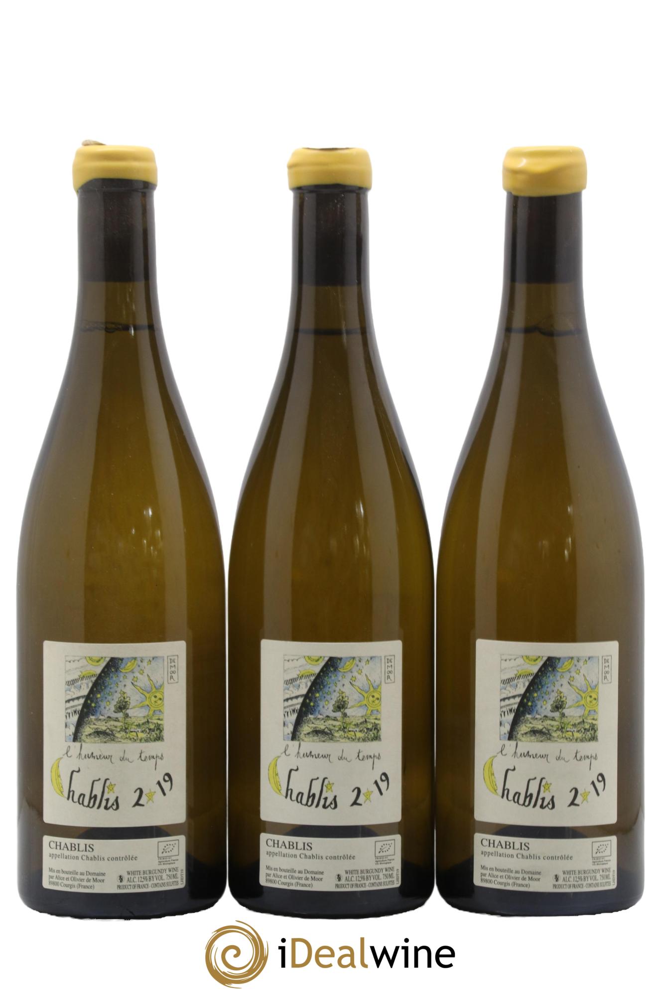 Chablis L'Humeur du Temps Alice et Olivier De Moor 2019 - Lot de 3 bouteilles - 0