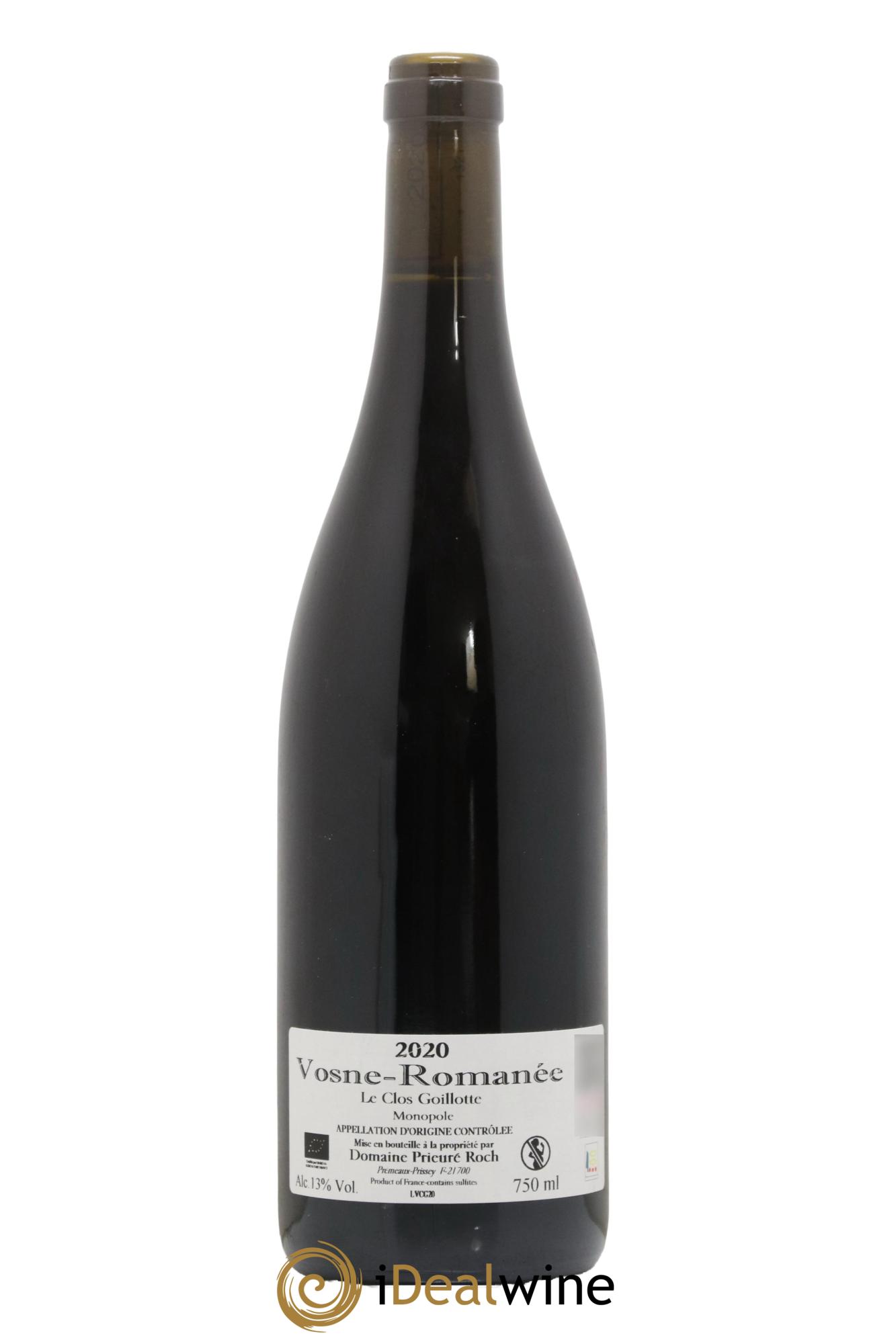 Vosne-Romanée Le Clos Goillotte Prieuré Roch 2020 - Lot de 1 bouteille - 1