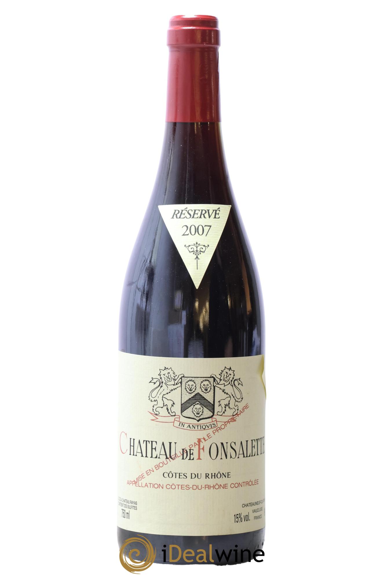 Côtes-du-Rhône Château de Fonsalette Emmanuel Reynaud 2007 - Lot de 1 bouteille - 0