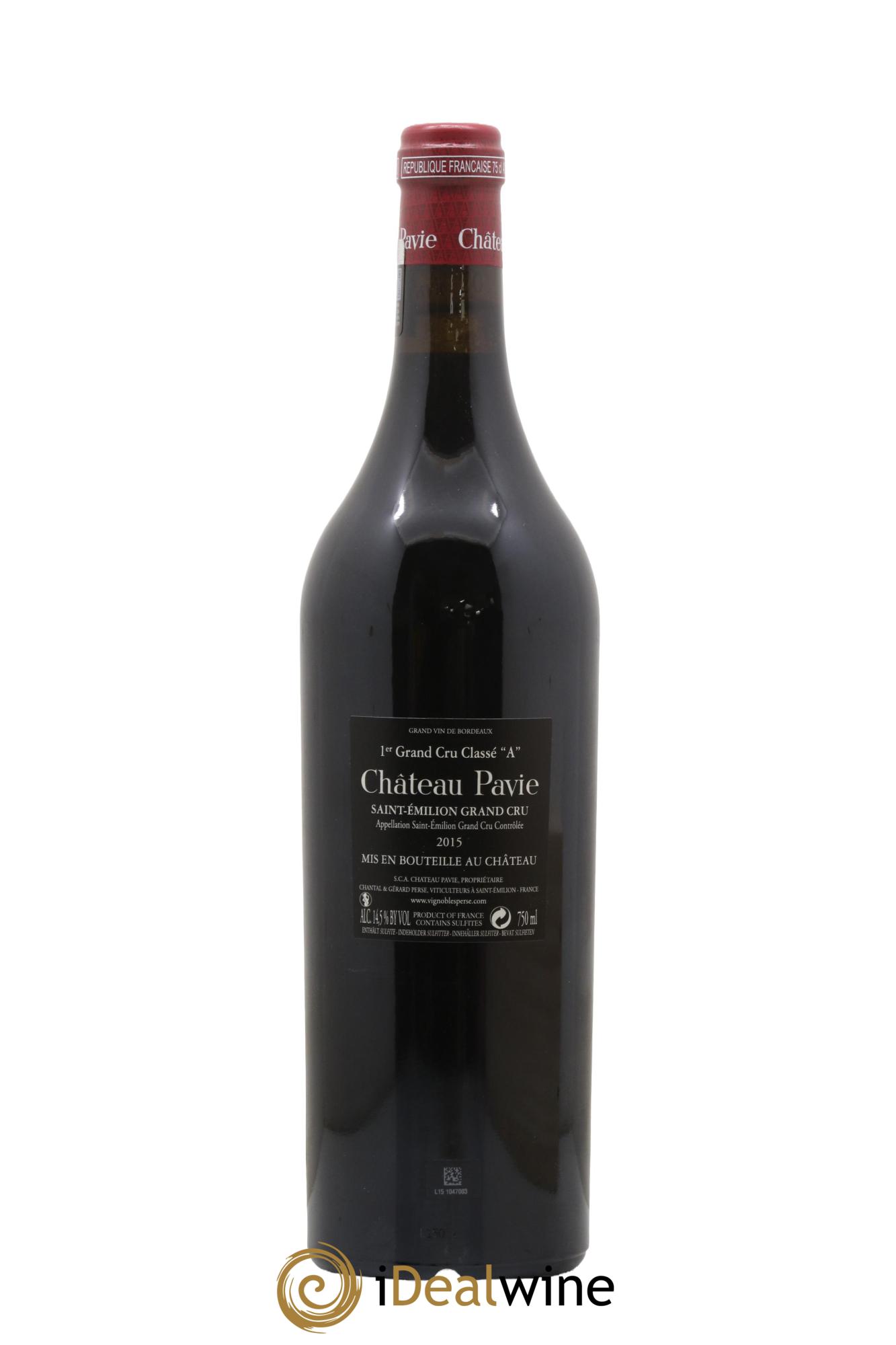 Château Pavie 1er Grand Cru Classé A  2015 - Posten von 1 Flasche - 2